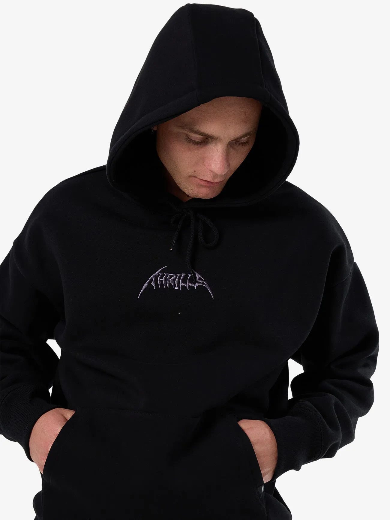 Do Not Limit Your Mind Slouch Pull On Hood - Black sold by Thrills product image thumbnail 5