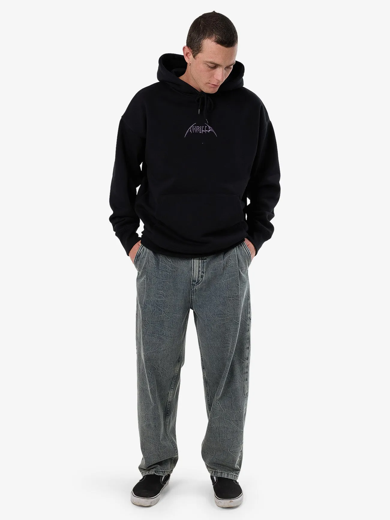 Do Not Limit Your Mind Slouch Pull On Hood - Black sold by Thrills product image thumbnail 3