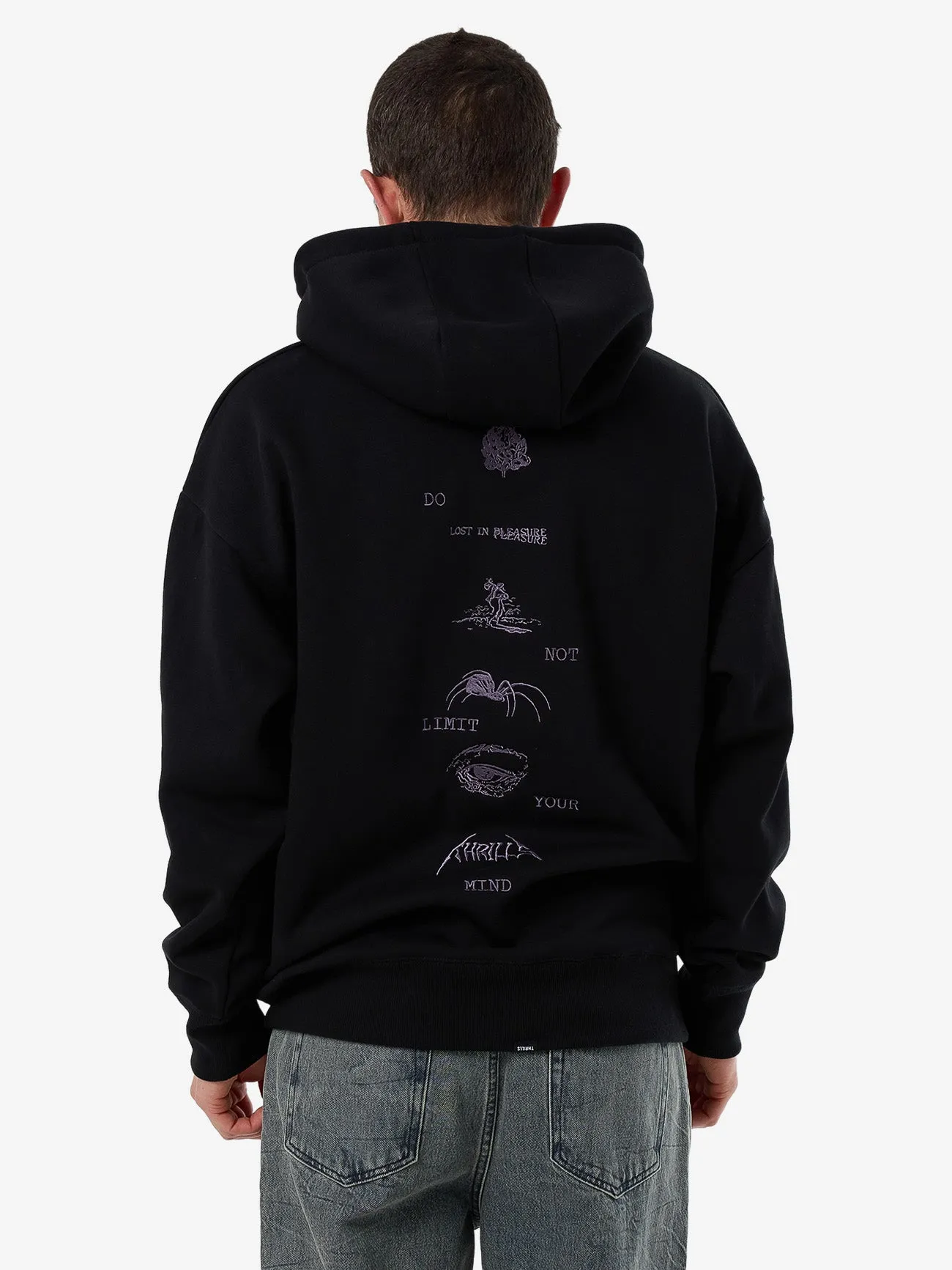 Do Not Limit Your Mind Slouch Pull On Hood - Black sold by Thrills product image thumbnail 2