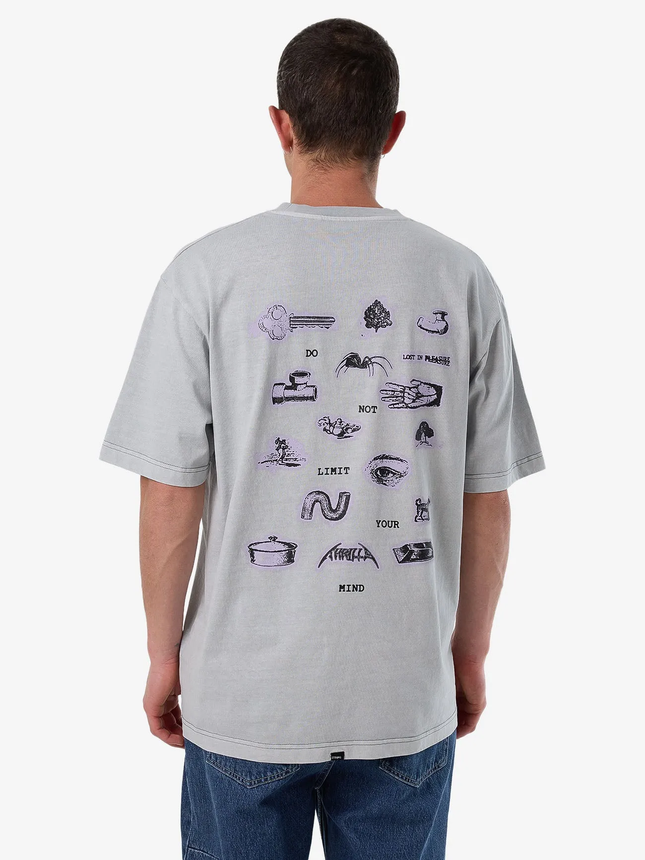 Do Not Limit Your Mind Oversize Fit Tee - Glacier Grey sold by Thrills product image thumbnail 2