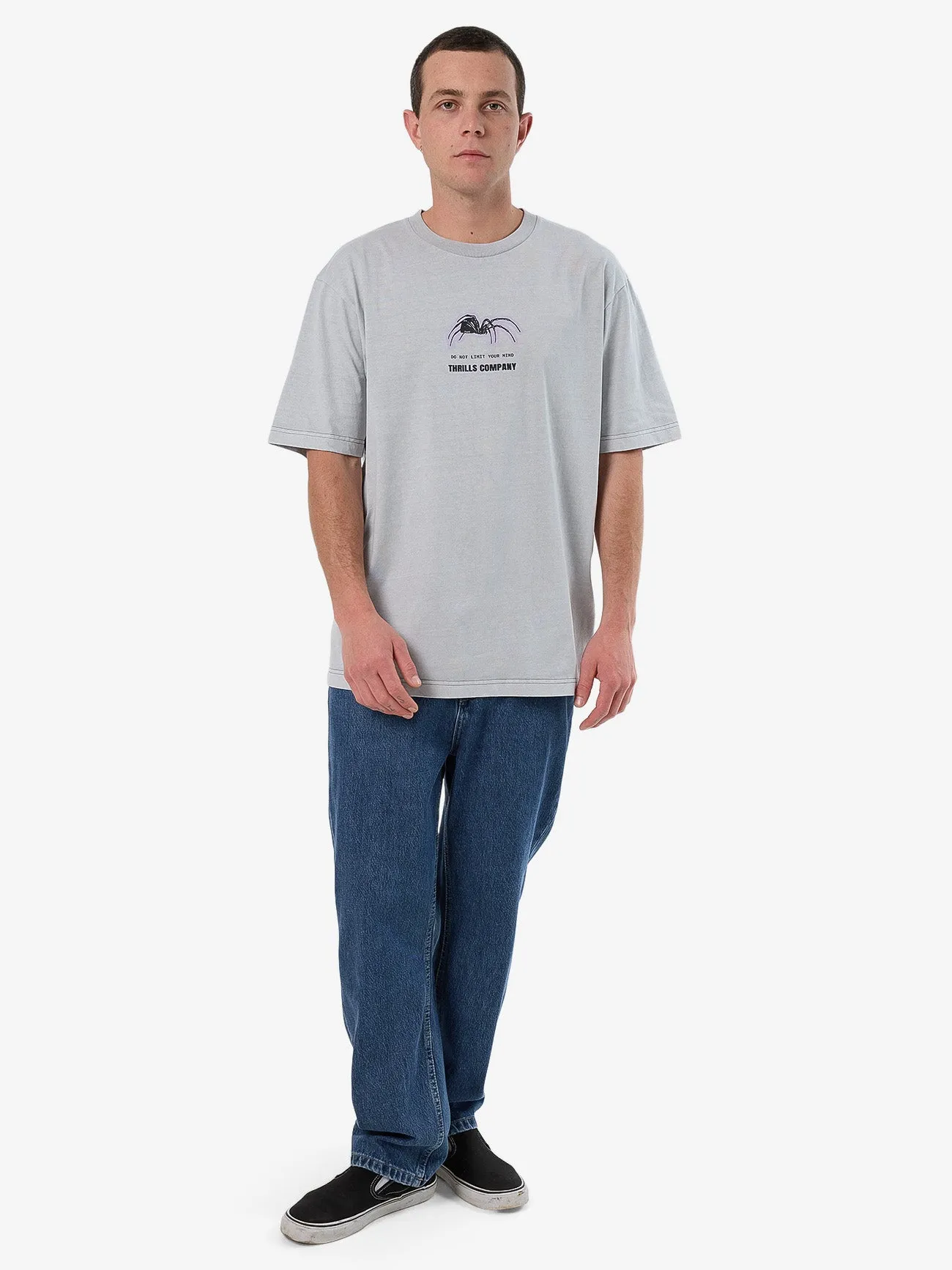 Do Not Limit Your Mind Oversize Fit Tee - Glacier Grey sold by Thrills product image thumbnail 3