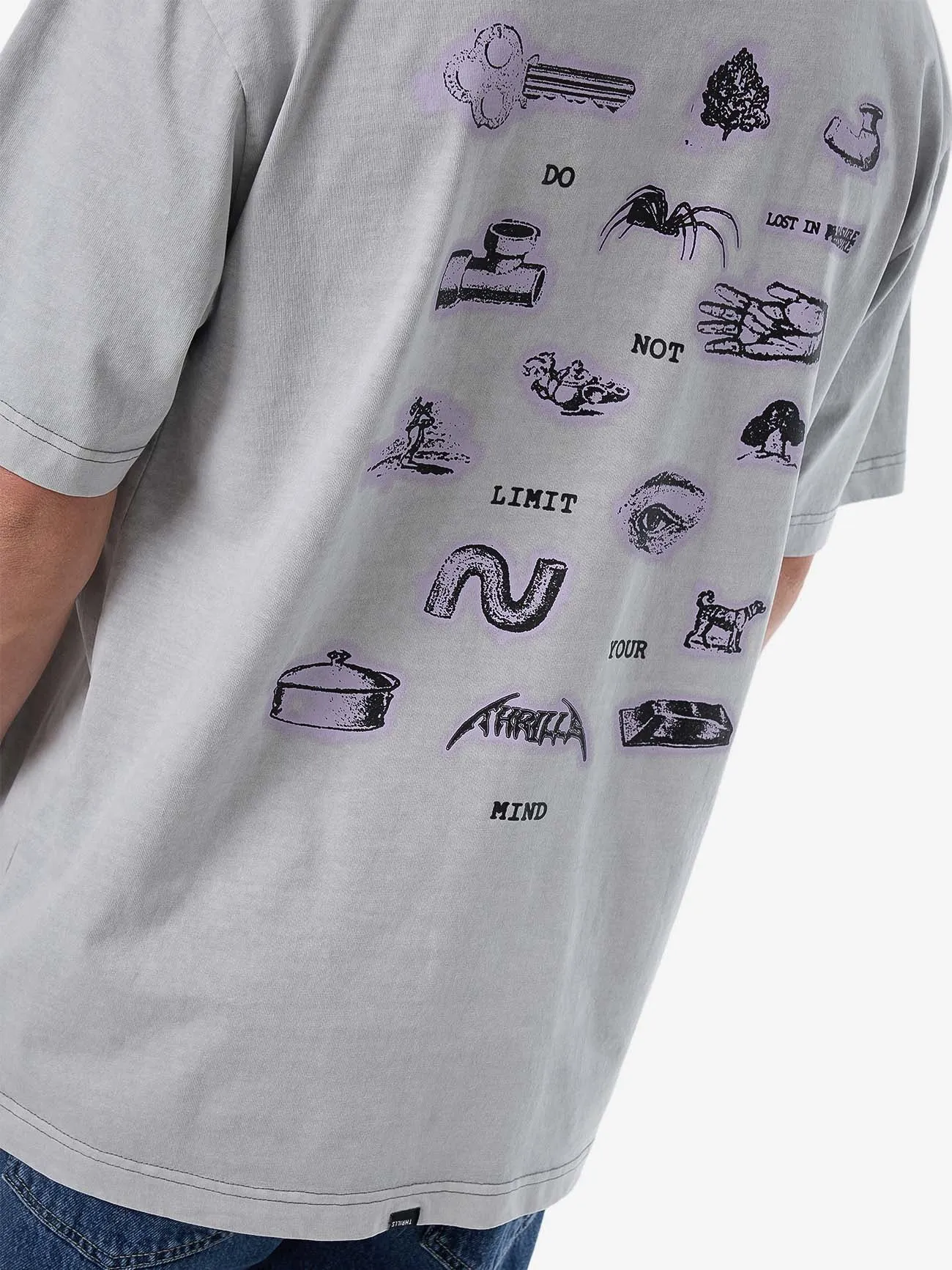 Do Not Limit Your Mind Oversize Fit Tee - Glacier Grey sold by Thrills product image thumbnail 5