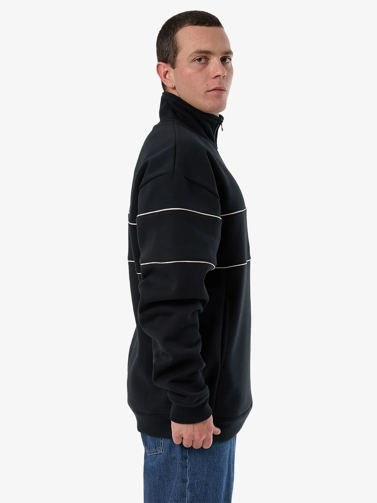 Glory Quarter Zip Fleece - Washed Black sold by Thrills product image thumbnail 4