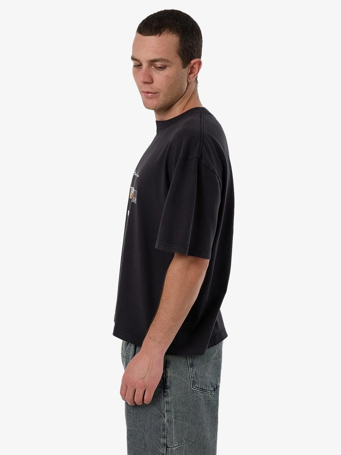 Adorned In Nature Box Fit Oversize Short Tee - Faded Black sold by Thrills product image thumbnail 3