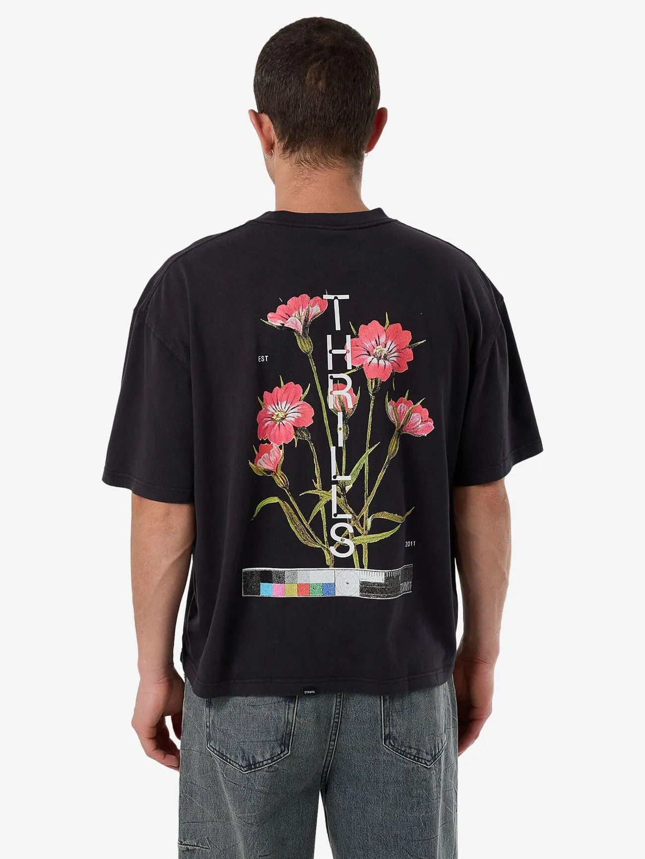Adorned In Nature Box Fit Oversize Short Tee - Faded Black sold by Thrills product image thumbnail 2