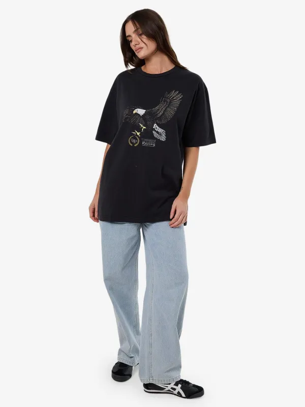 Speed Tour Oversized Tee - Washed Black sold by Thrills
