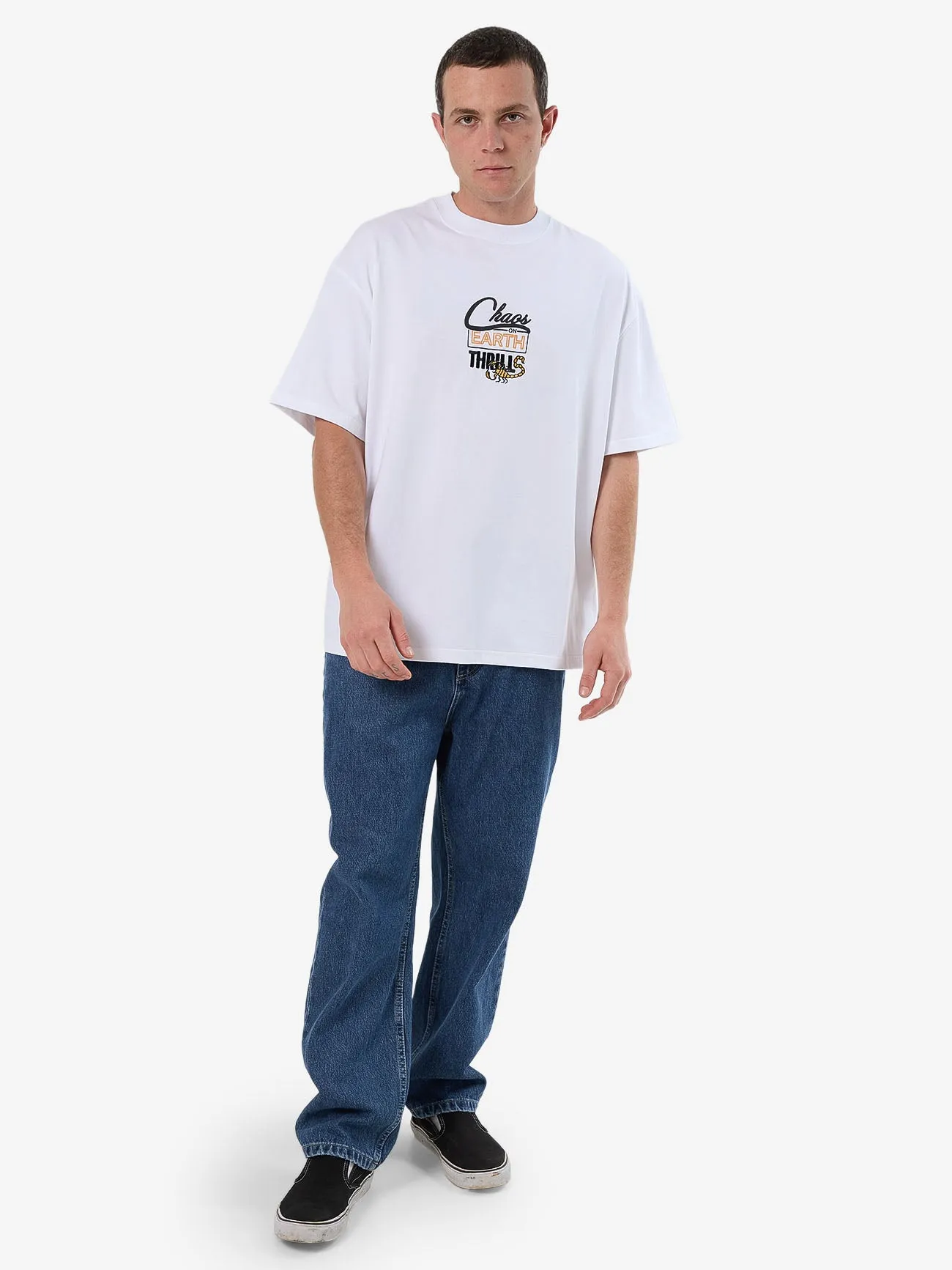 This Stings Box Fit Oversize Tee - White sold by Thrills product image thumbnail 3