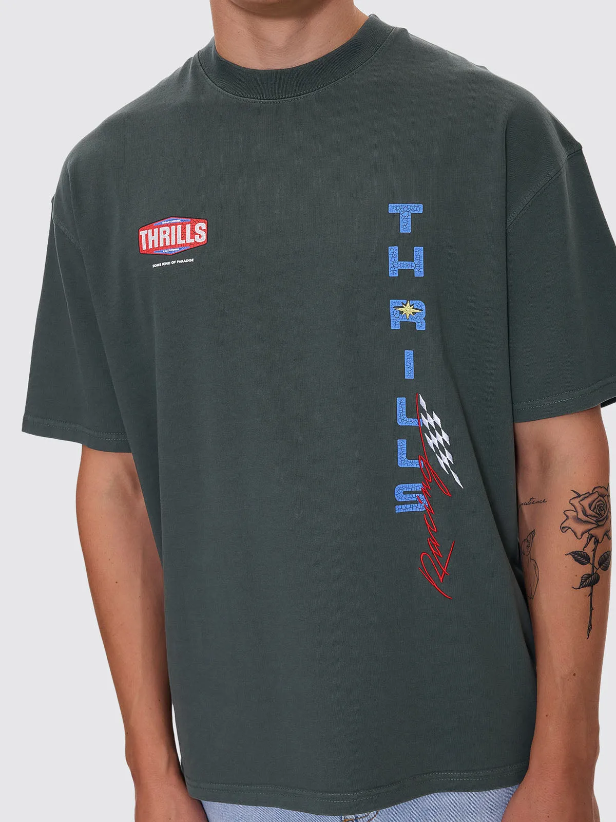 Full Fury Box Fit Oversize Tee - Dark Forest sold by Thrills