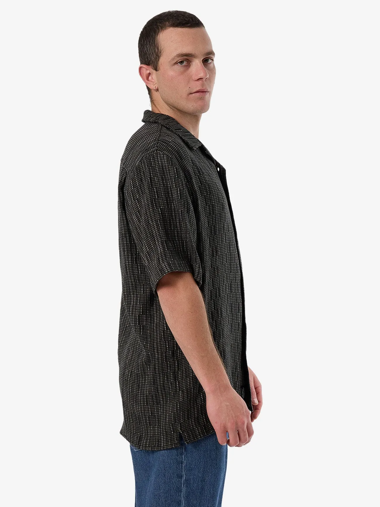 Fortune Favors Bowling Shirt - Oil Green sold by Thrills product image thumbnail 4