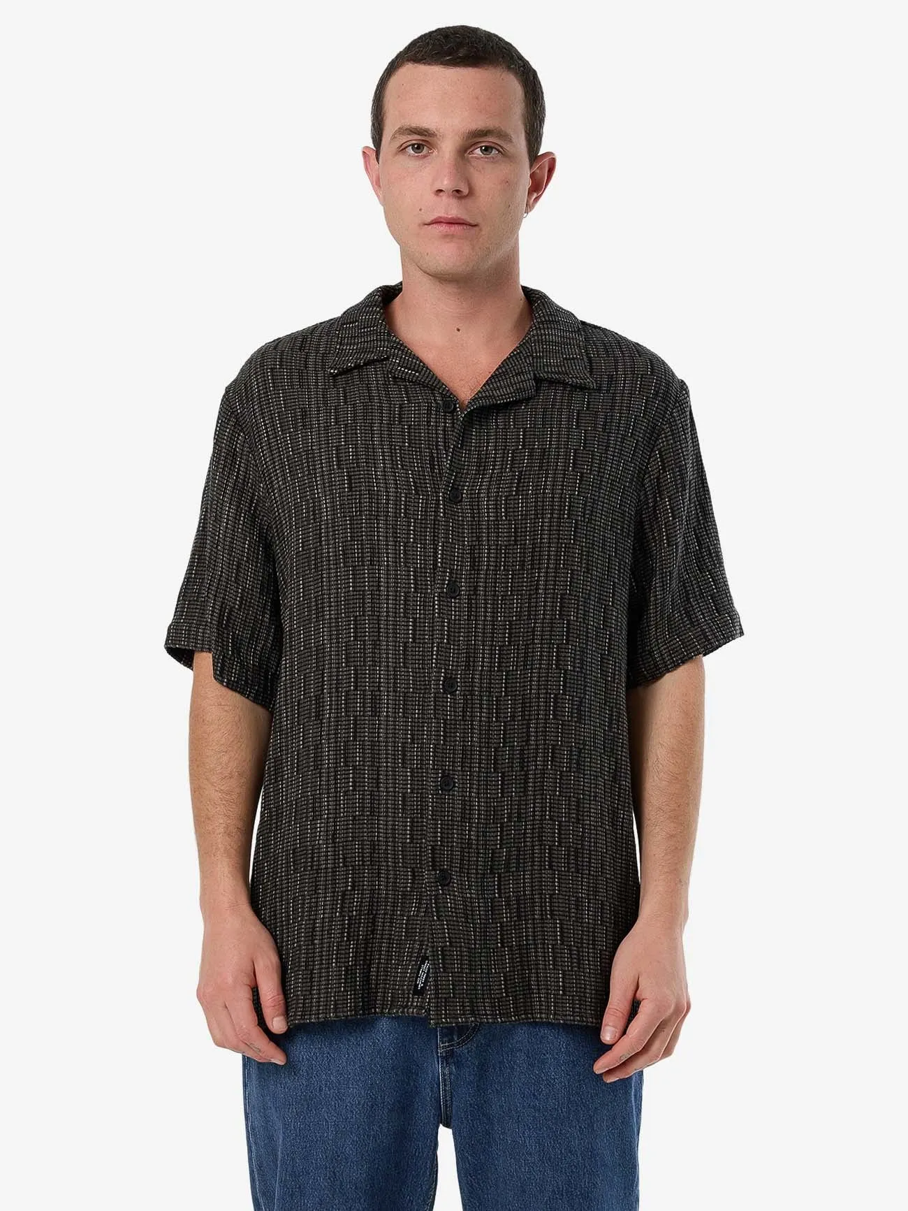 Fortune Favors Bowling Shirt - Oil Green sold by Thrills