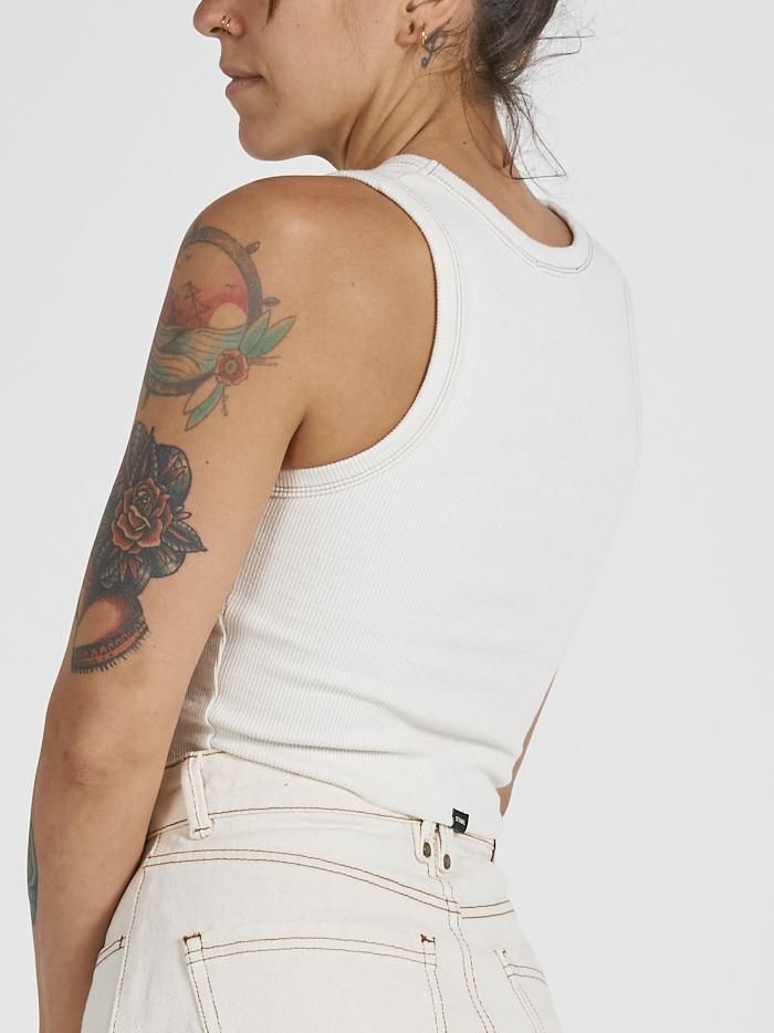 Hemp Thrills Company Rib Crop Tank - Unbleached sold by Thrills product image thumbnail 2