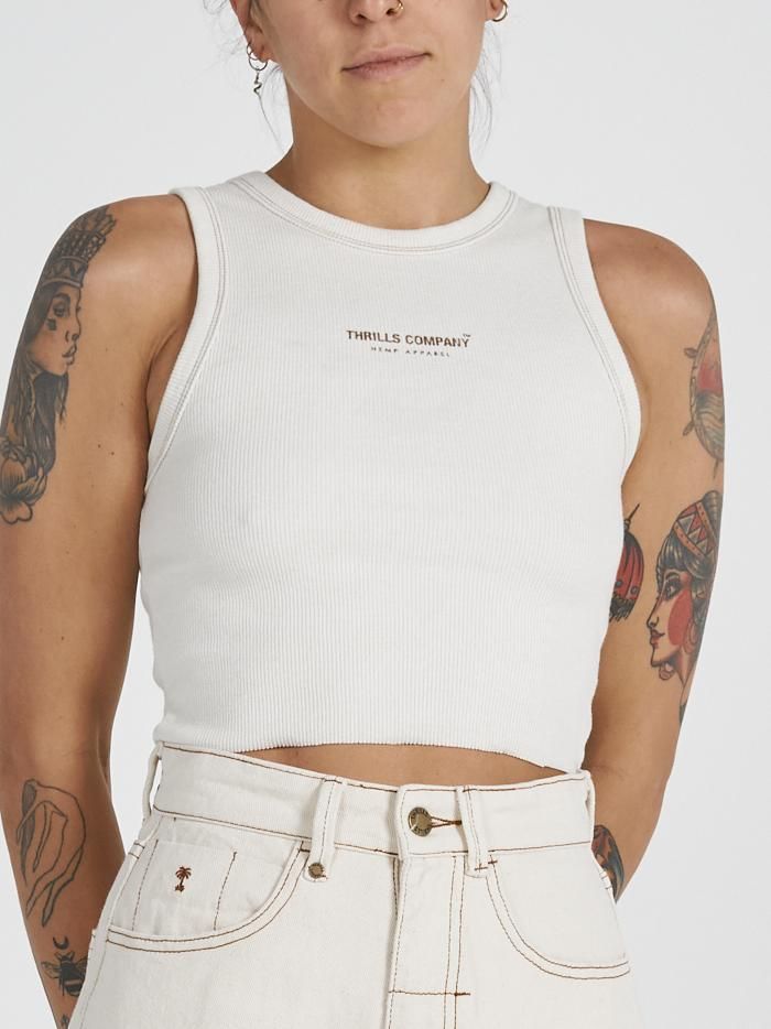 Hemp Thrills Company Rib Crop Tank - Unbleached sold by Thrills product image thumbnail 3