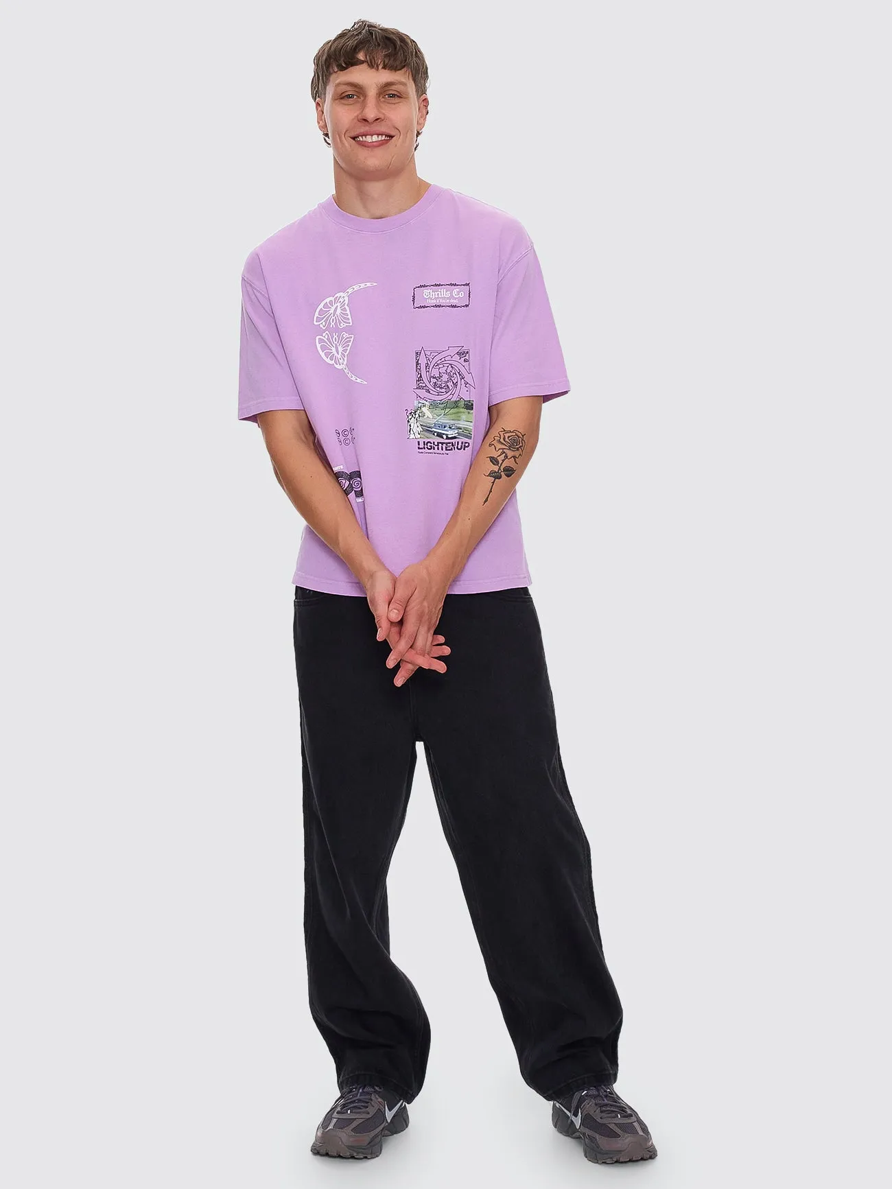 Lighten Up Box Crop Tee - Sheer Lilac sold by Thrills product image thumbnail 5