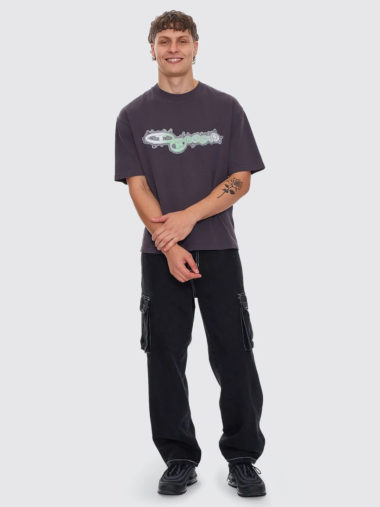 Nocturnal Box Crop Tee - Dark Charcoal sold by Thrills product image thumbnail 4