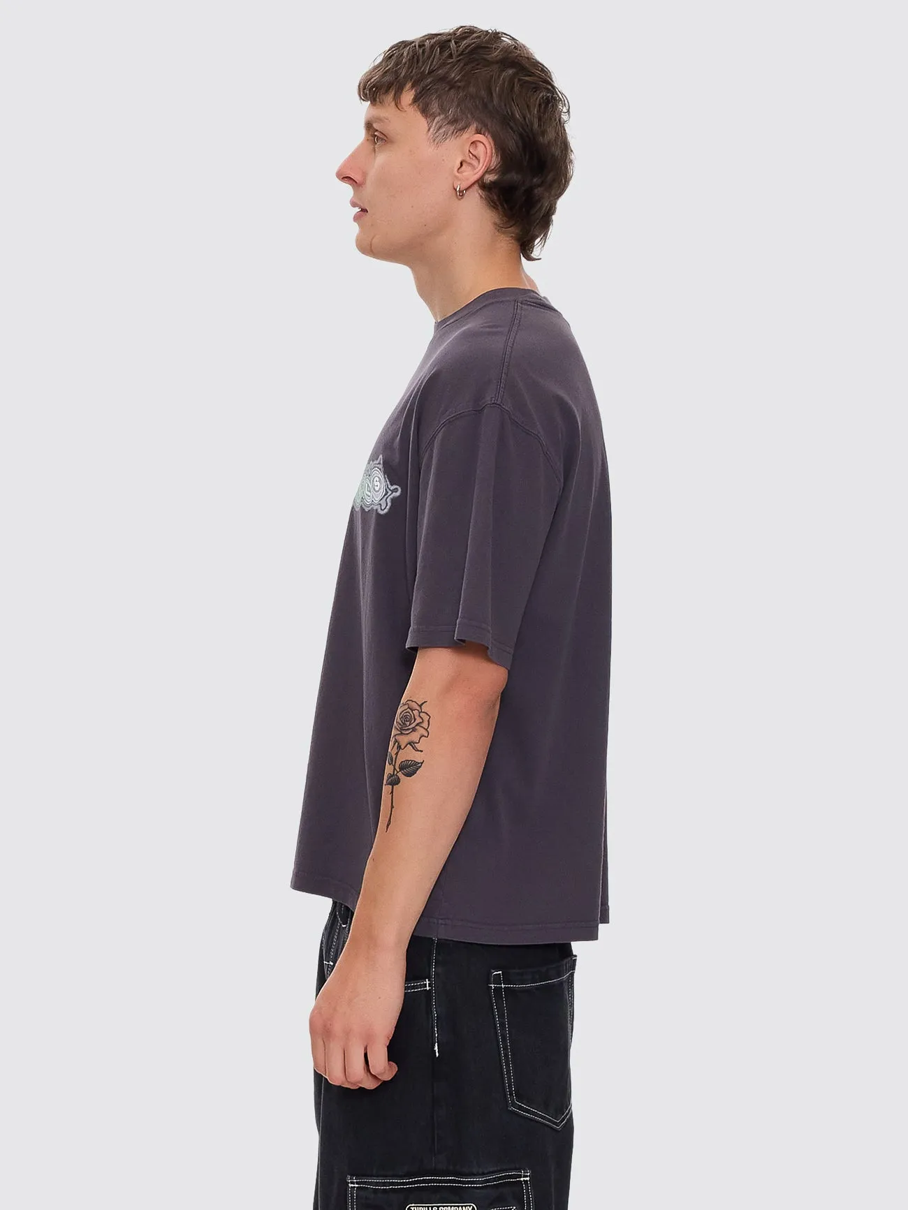 Nocturnal Box Crop Tee - Dark Charcoal sold by Thrills product image thumbnail 5