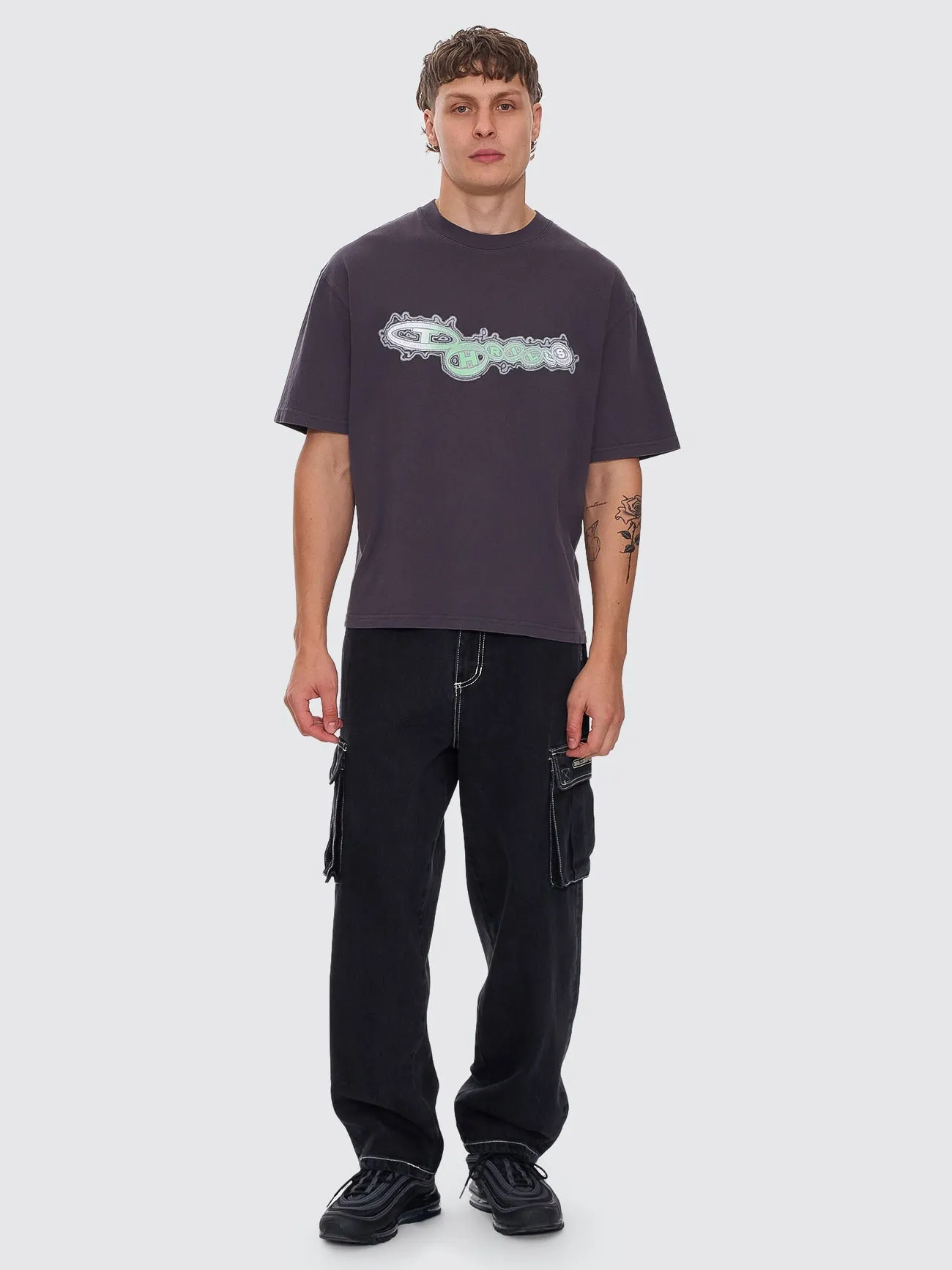 Nocturnal Box Crop Tee - Dark Charcoal sold by Thrills product image thumbnail 3