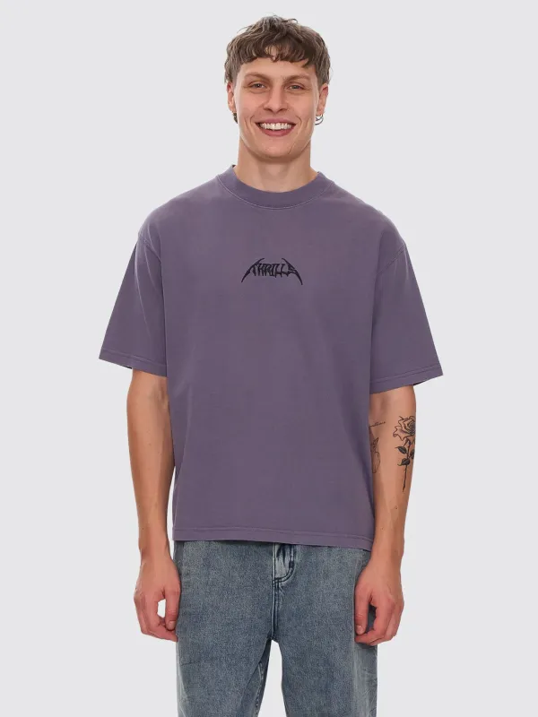 Limitless Mind Embro Box Fit Cropped Tee - Purple Ash sold by Thrills