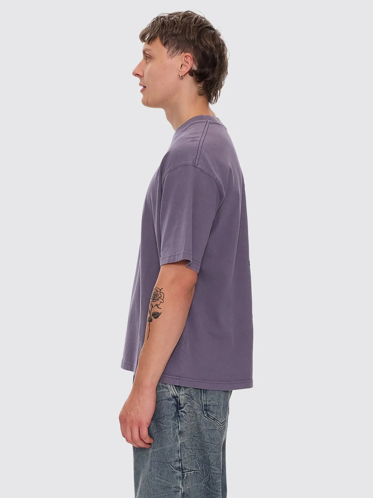 Limitless Mind Embro Box Fit Cropped Tee - Purple Ash sold by Thrills product image thumbnail 4