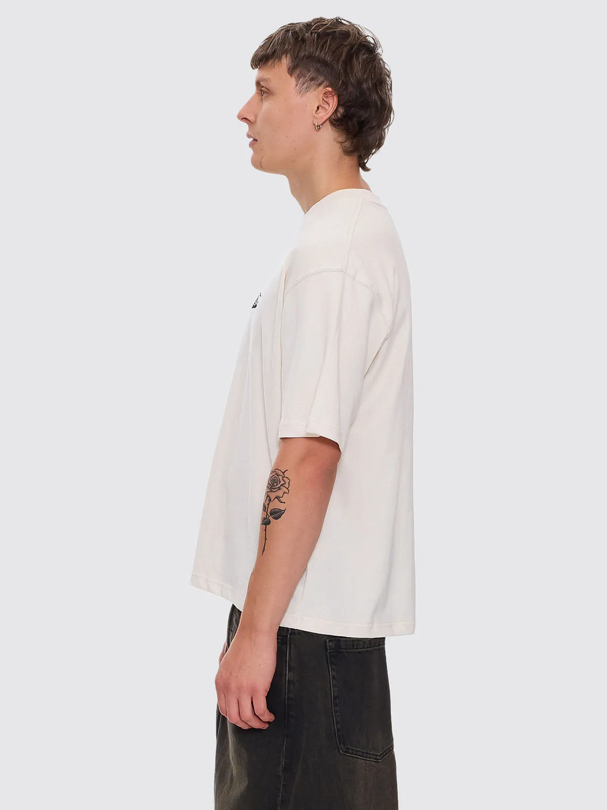 Lifted Spirits Embro Box Fit Cropped Tee - Unbleached sold by Thrills product image thumbnail 4