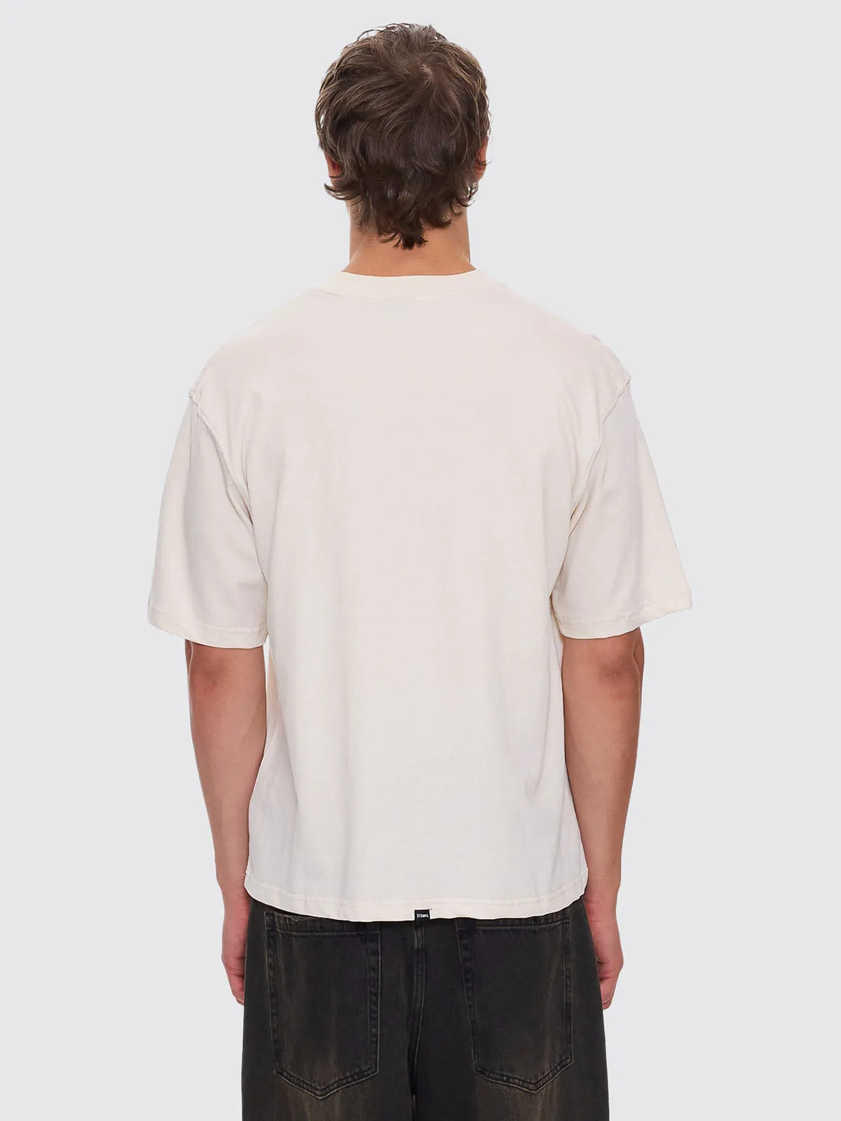 Lifted Spirits Embro Box Fit Cropped Tee - Unbleached sold by Thrills product image thumbnail 5