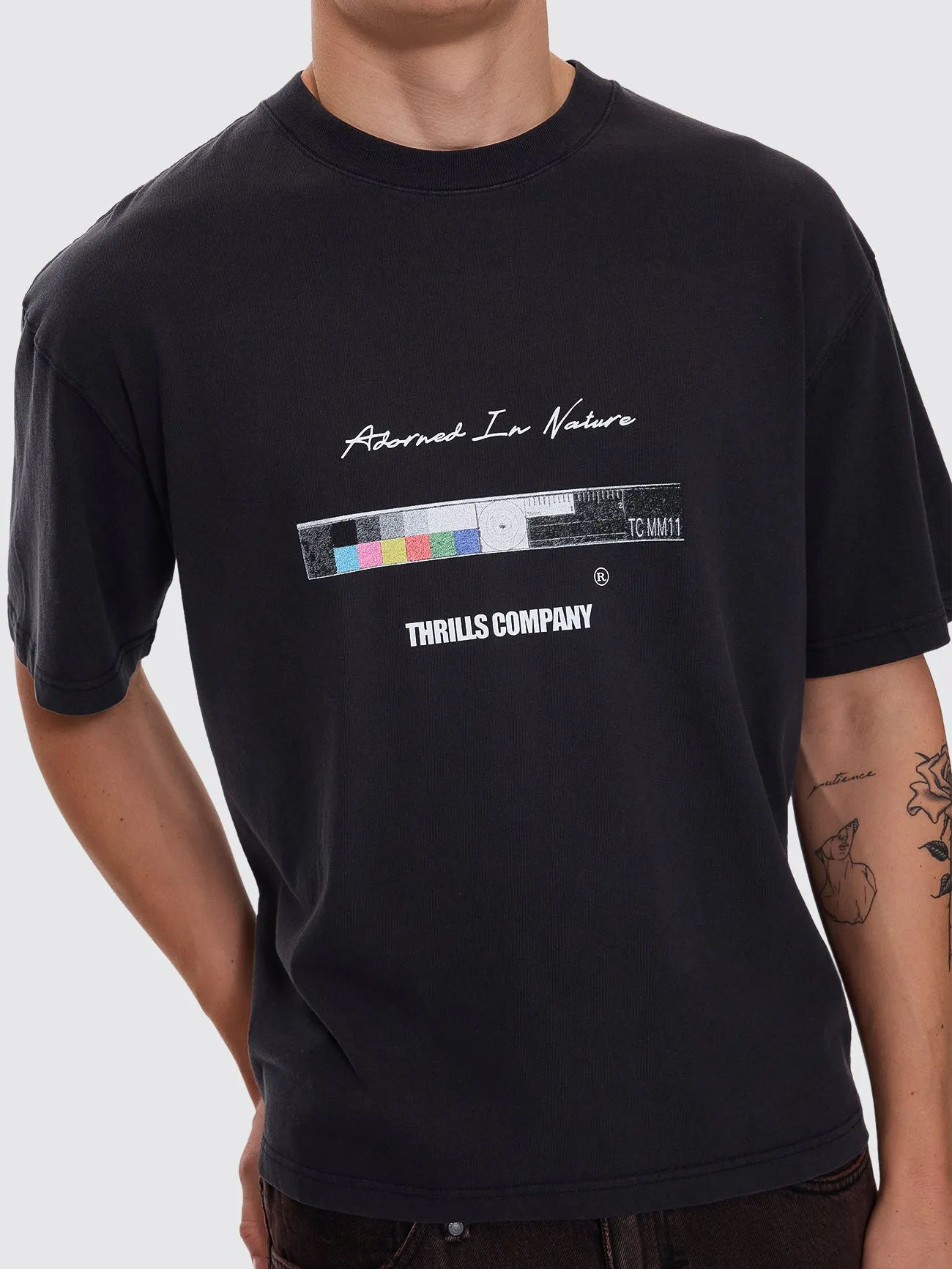 Adorned In Nature Box Crop Tee - Faded Black sold by Thrills product image thumbnail 2