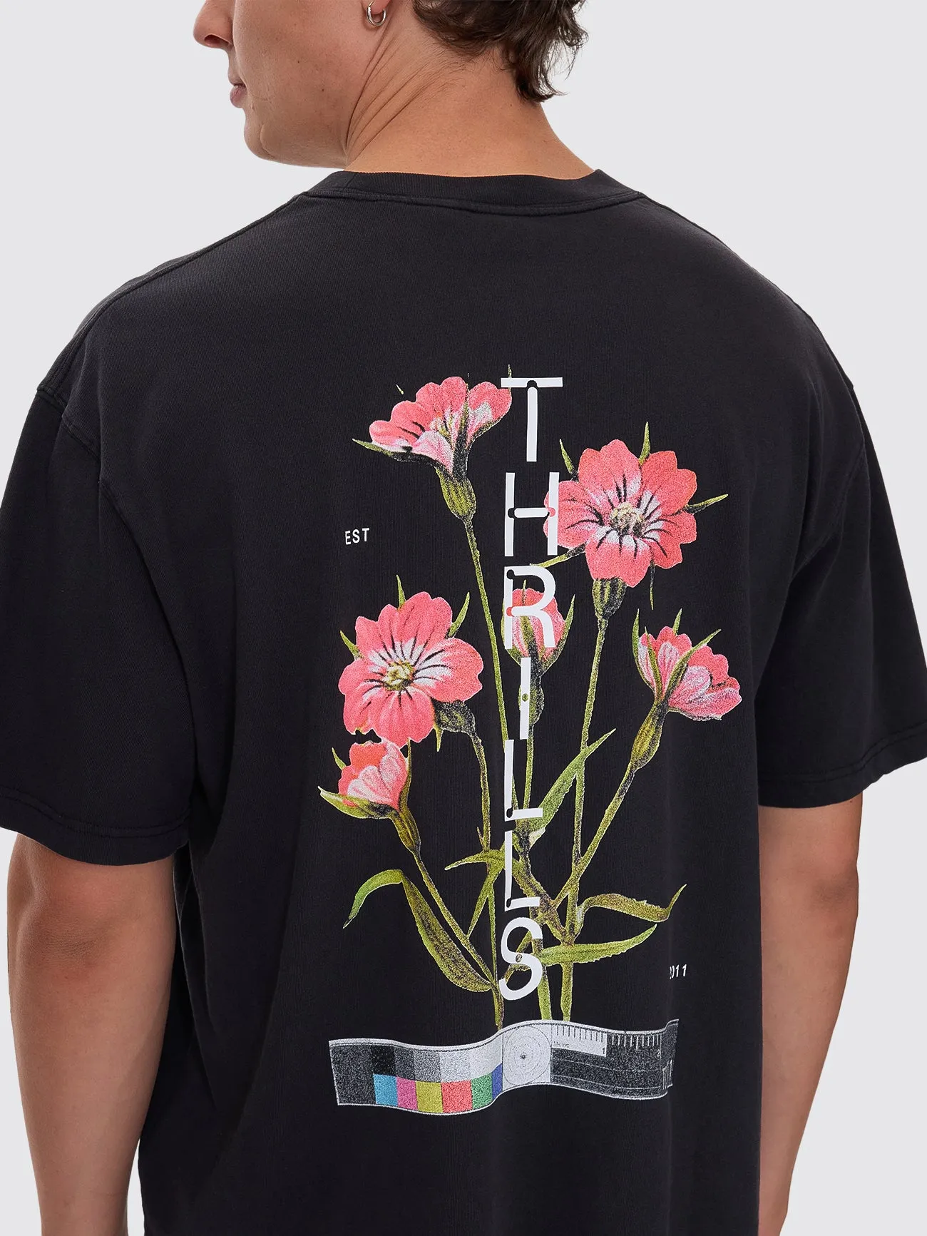 Adorned In Nature Box Crop Tee - Faded Black sold by Thrills