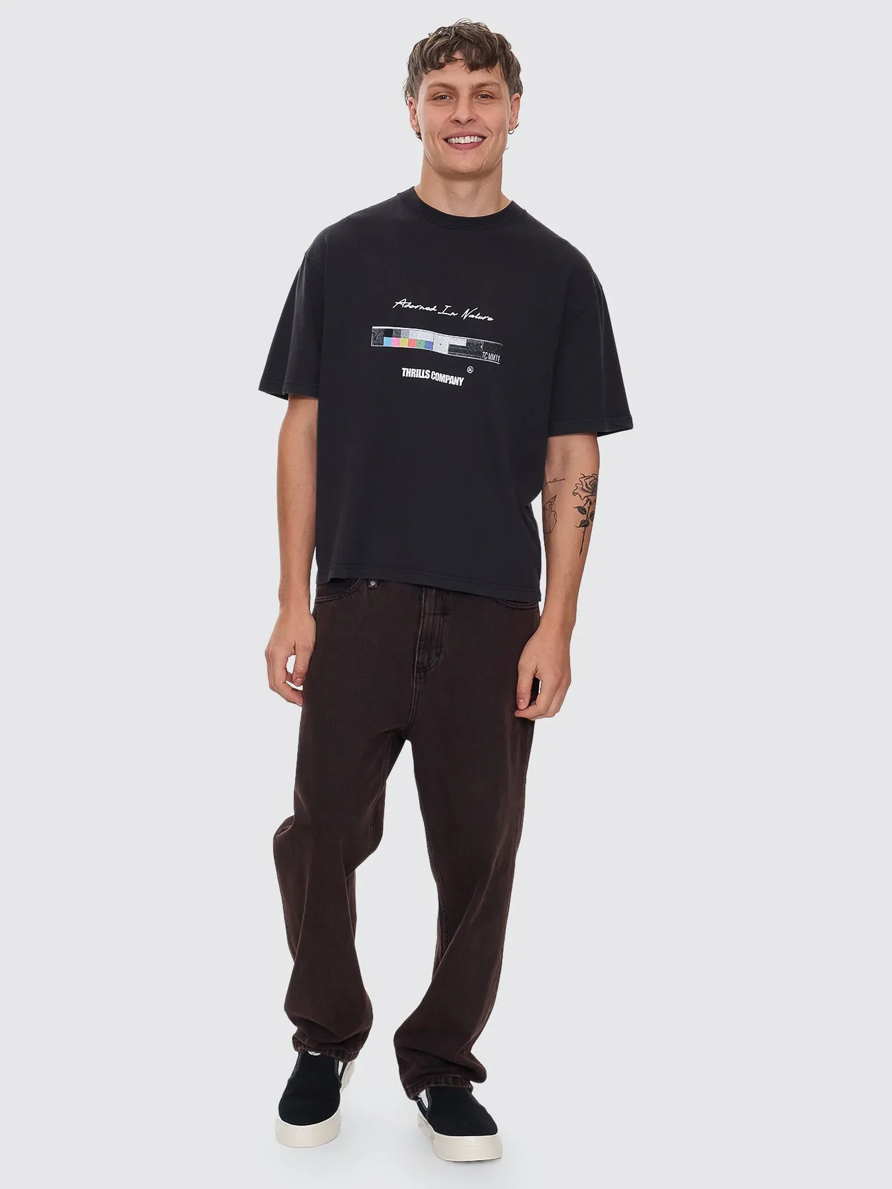 Adorned In Nature Box Crop Tee - Faded Black sold by Thrills product image thumbnail 4