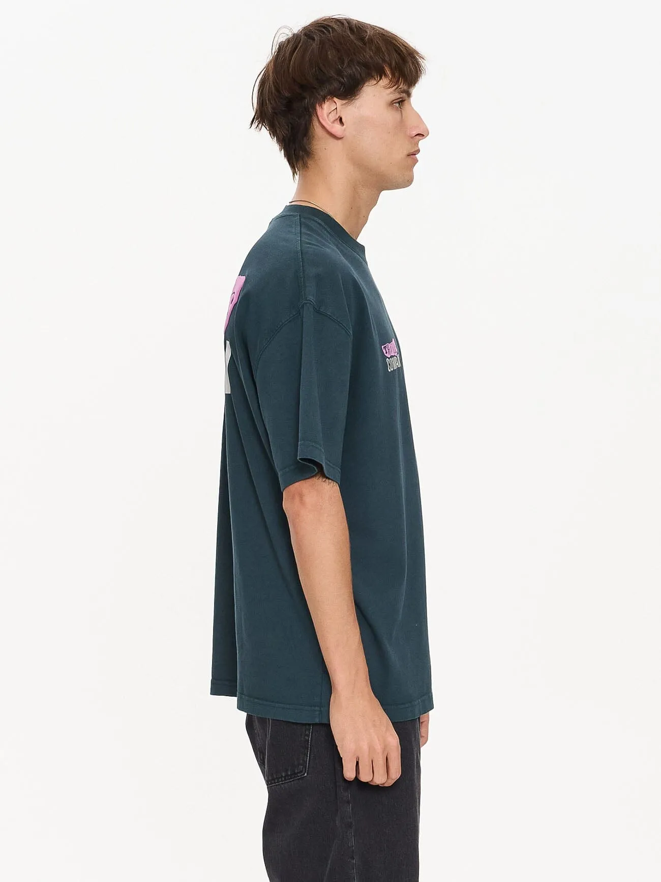Total Anarchy Box Fit Cropped Tee - Deep Teal sold by Thrills product image thumbnail 5