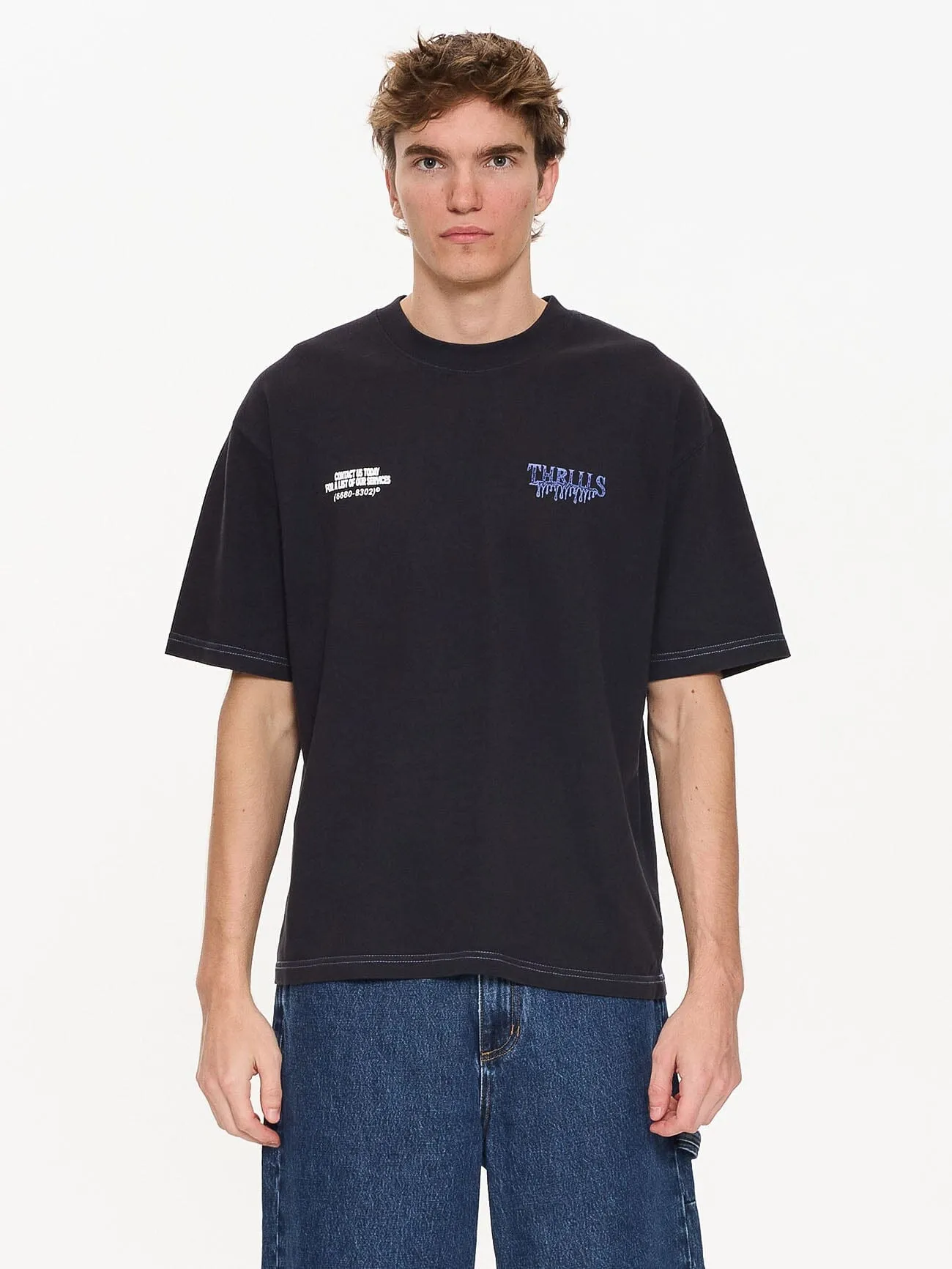 Dispatch Box Crop Tee - Dark Navy sold by Thrills