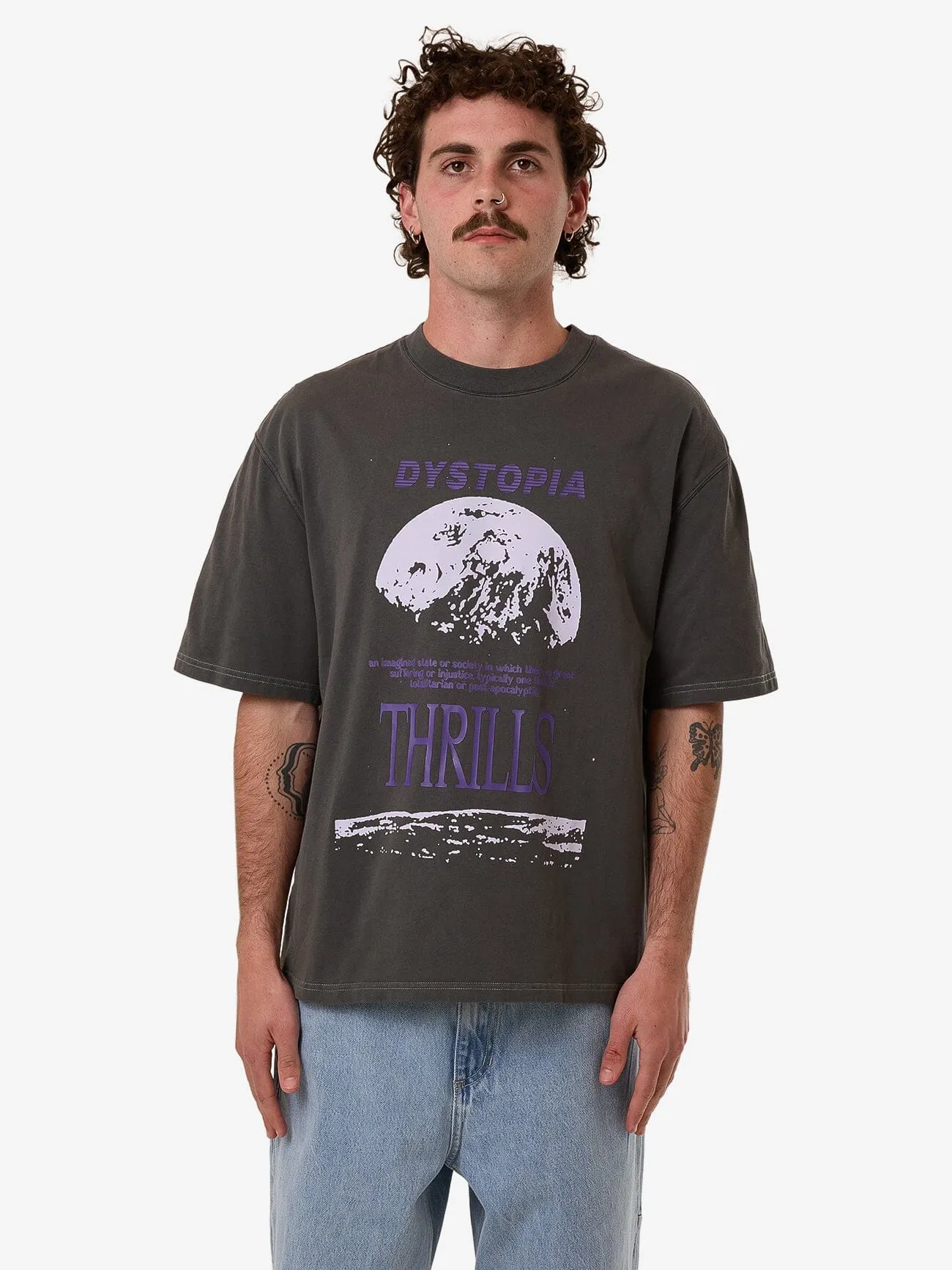 Dystopia Box Crop Tee - Merch Black sold by Thrills product image thumbnail 2