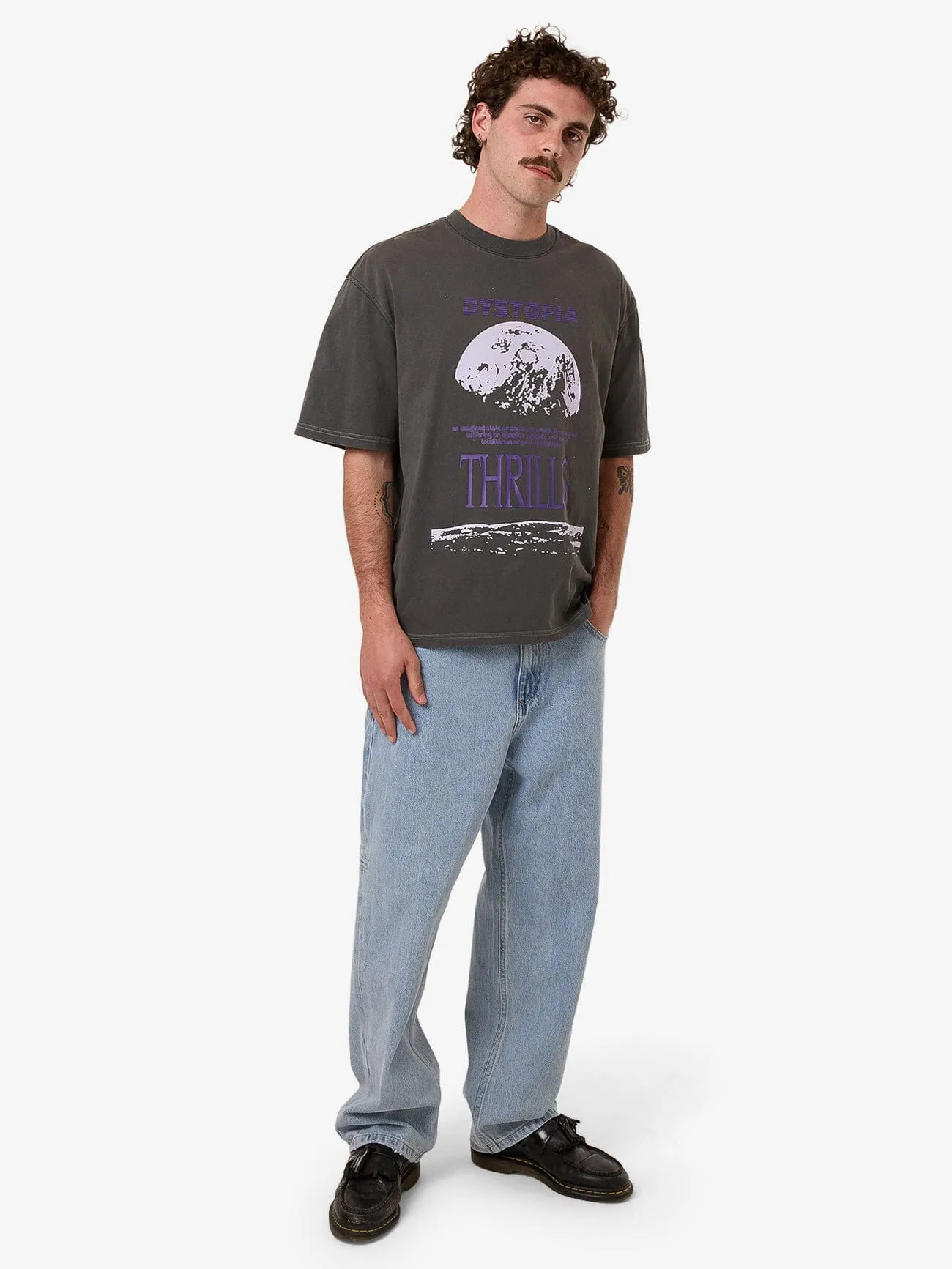 Dystopia Box Crop Tee - Merch Black sold by Thrills