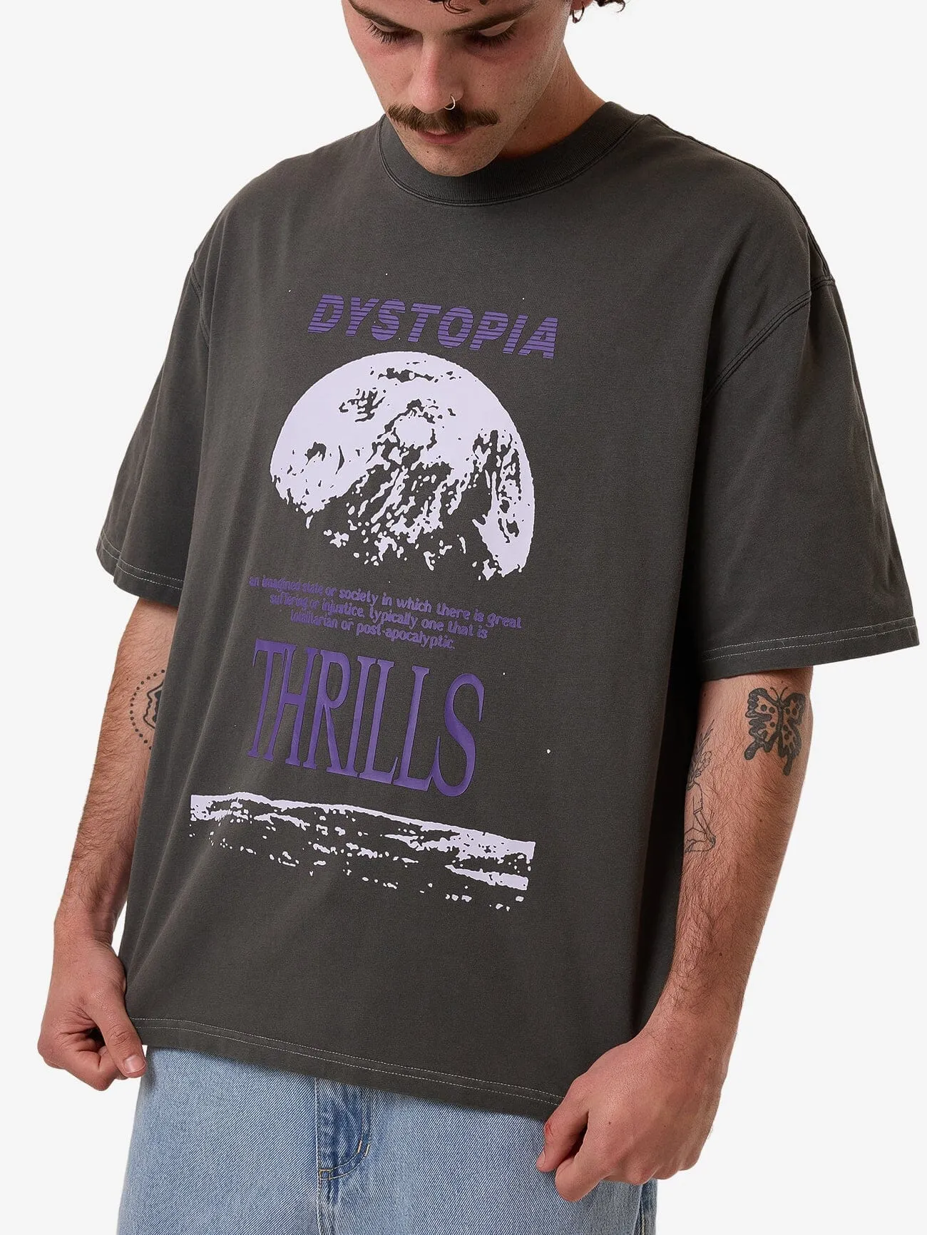 Dystopia Box Crop Tee - Merch Black sold by Thrills product image thumbnail 4