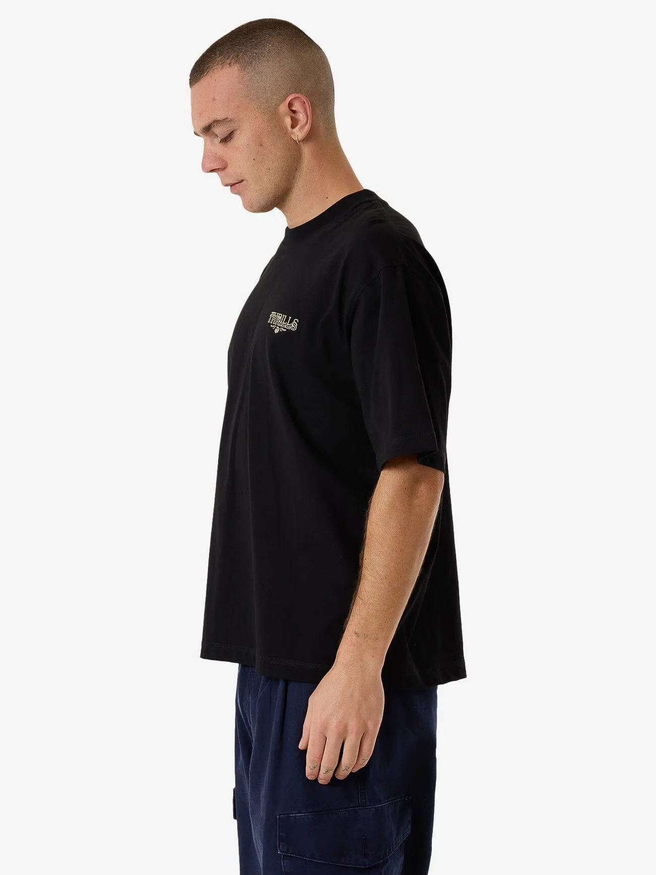 Be Adorned Box Fit Cropped Tee - Black sold by Thrills product image thumbnail 3