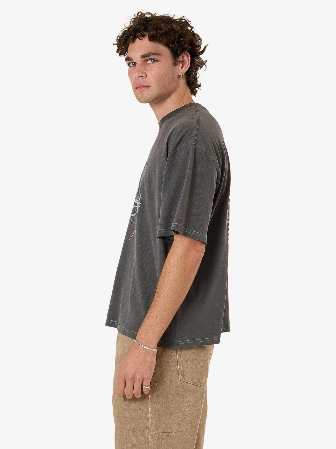 Bitter End Box Fit Cropped Tee - Merch Black sold by Thrills product image thumbnail 4