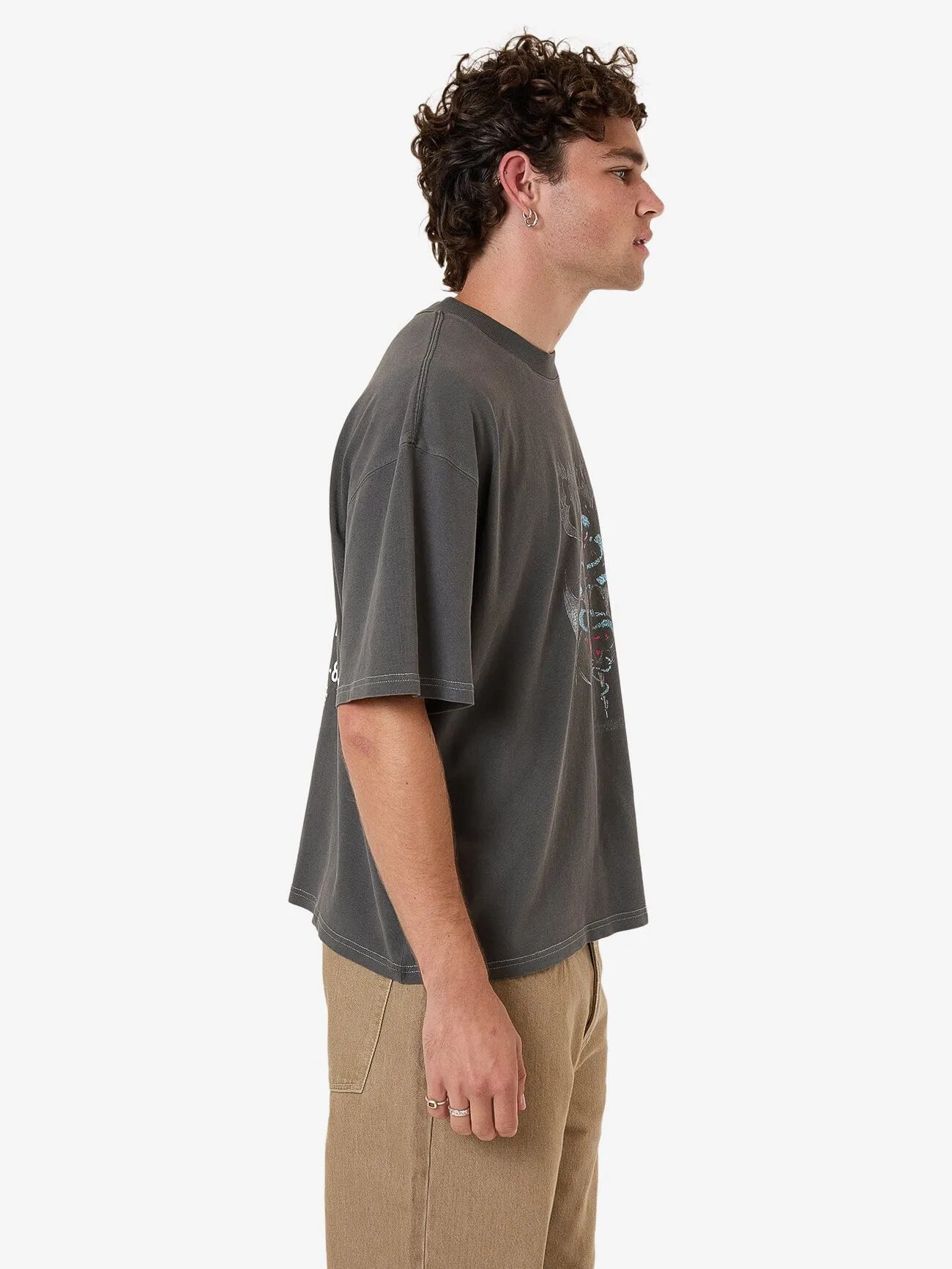 Bitter End Box Fit Cropped Tee - Merch Black sold by Thrills product image thumbnail 5