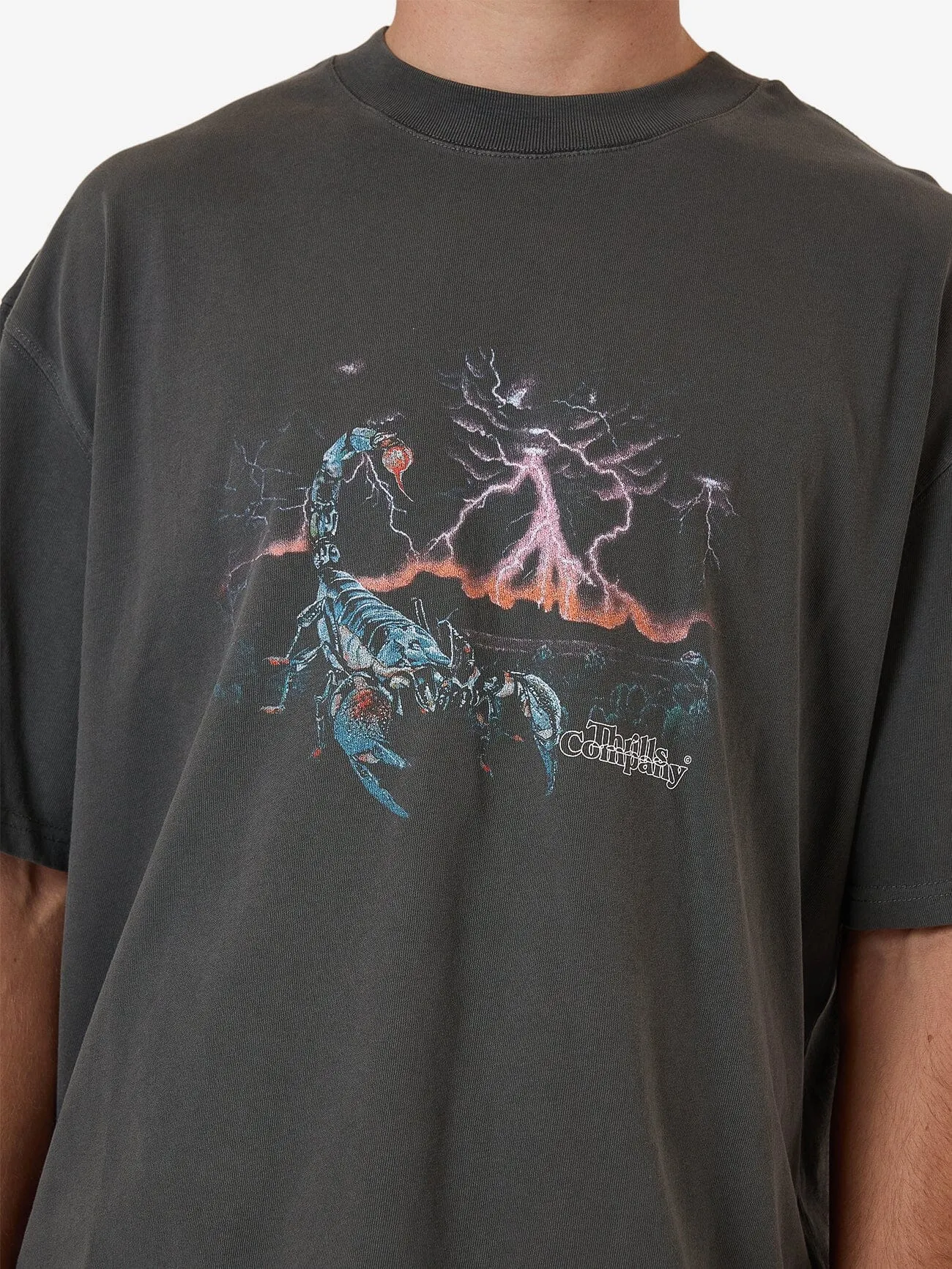 Scorpion Ridge Box Fit Cropped Tee - Merch Black sold by Thrills product image thumbnail 2