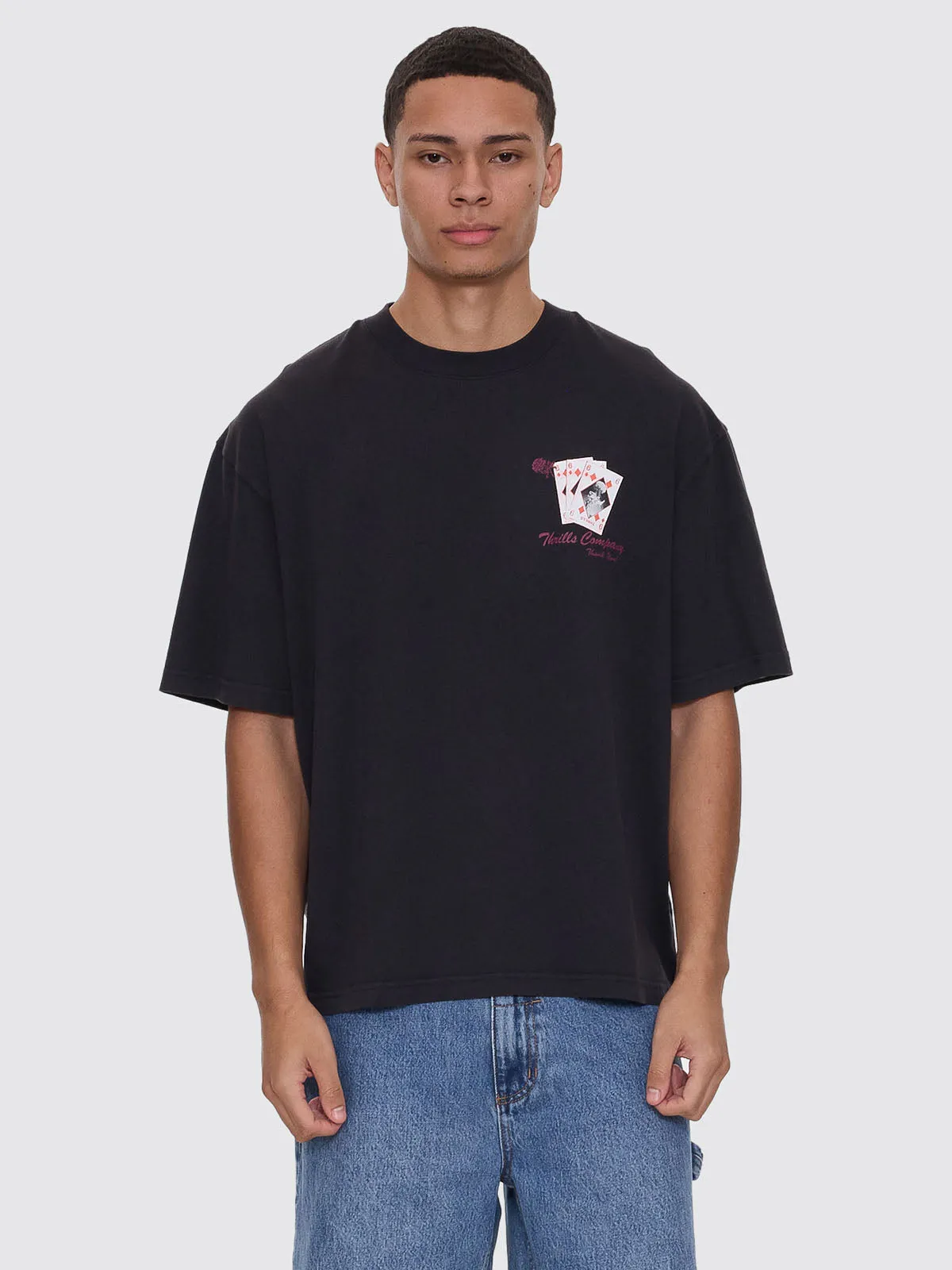 Appreciation Box Fit Cropped Tee - Washed Black sold by Thrills