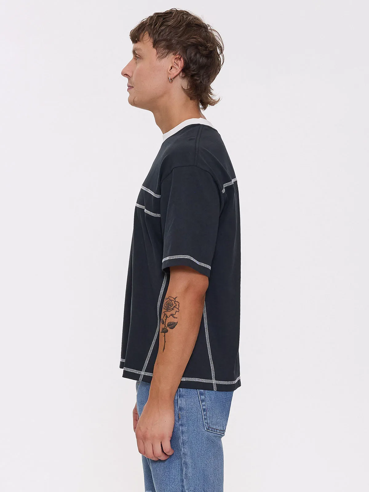Consequence Box Crop Tee - Washed Black sold by Thrills product image thumbnail 4