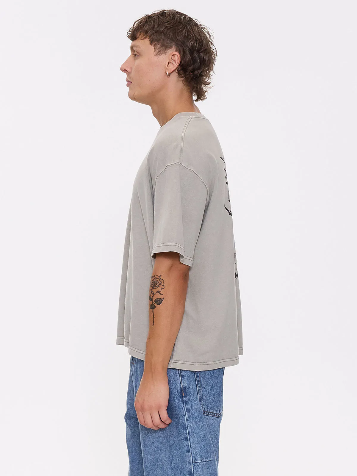 Pure Delusion Box Crop Tee - Fog sold by Thrills product image thumbnail 4