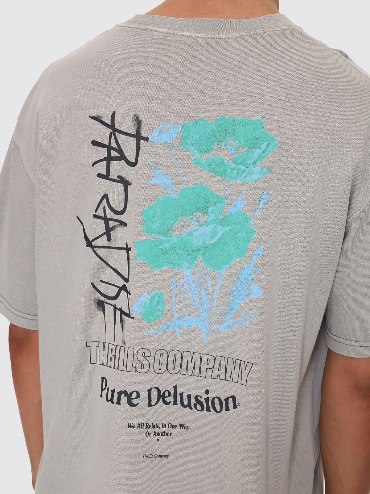 Pure Delusion Box Crop Tee - Fog sold by Thrills product image thumbnail 2