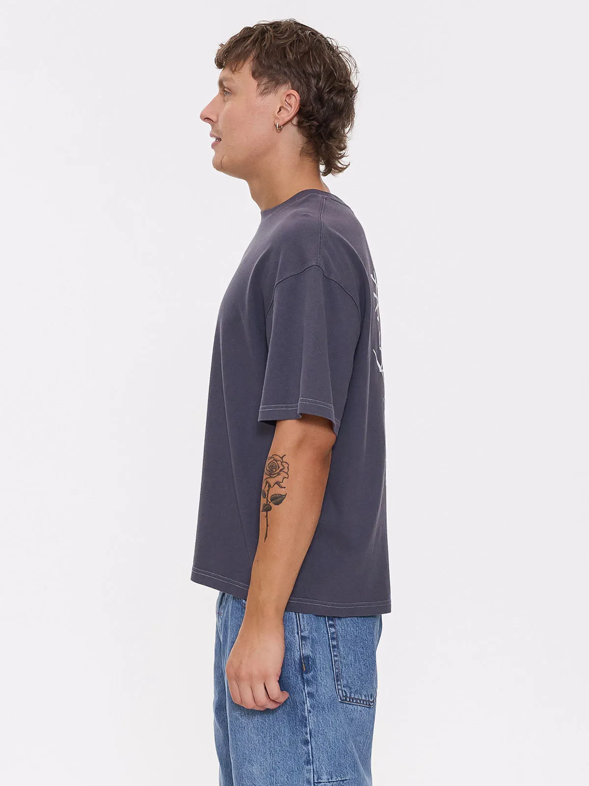 Pure Delusion Box Fit Cropped Tee - Ebony sold by Thrills product image thumbnail 4