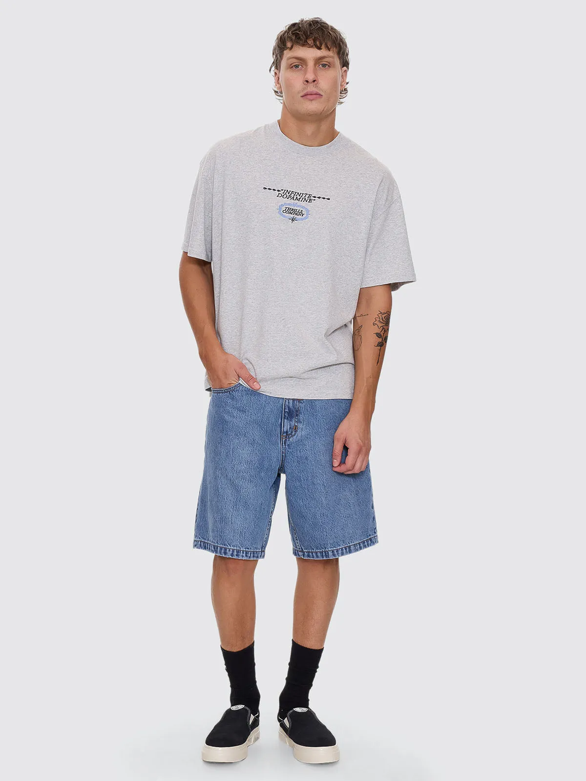 Infinite Dopamine Box Fit Oversize Tee - Snow Marle sold by Thrills product image thumbnail 3