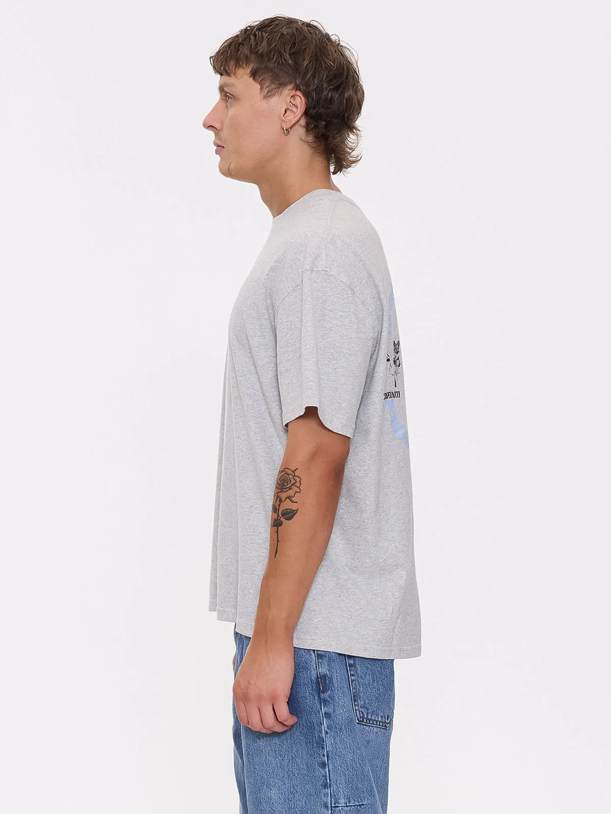 Infinite Dopamine Box Fit Oversize Tee - Snow Marle sold by Thrills product image thumbnail 4