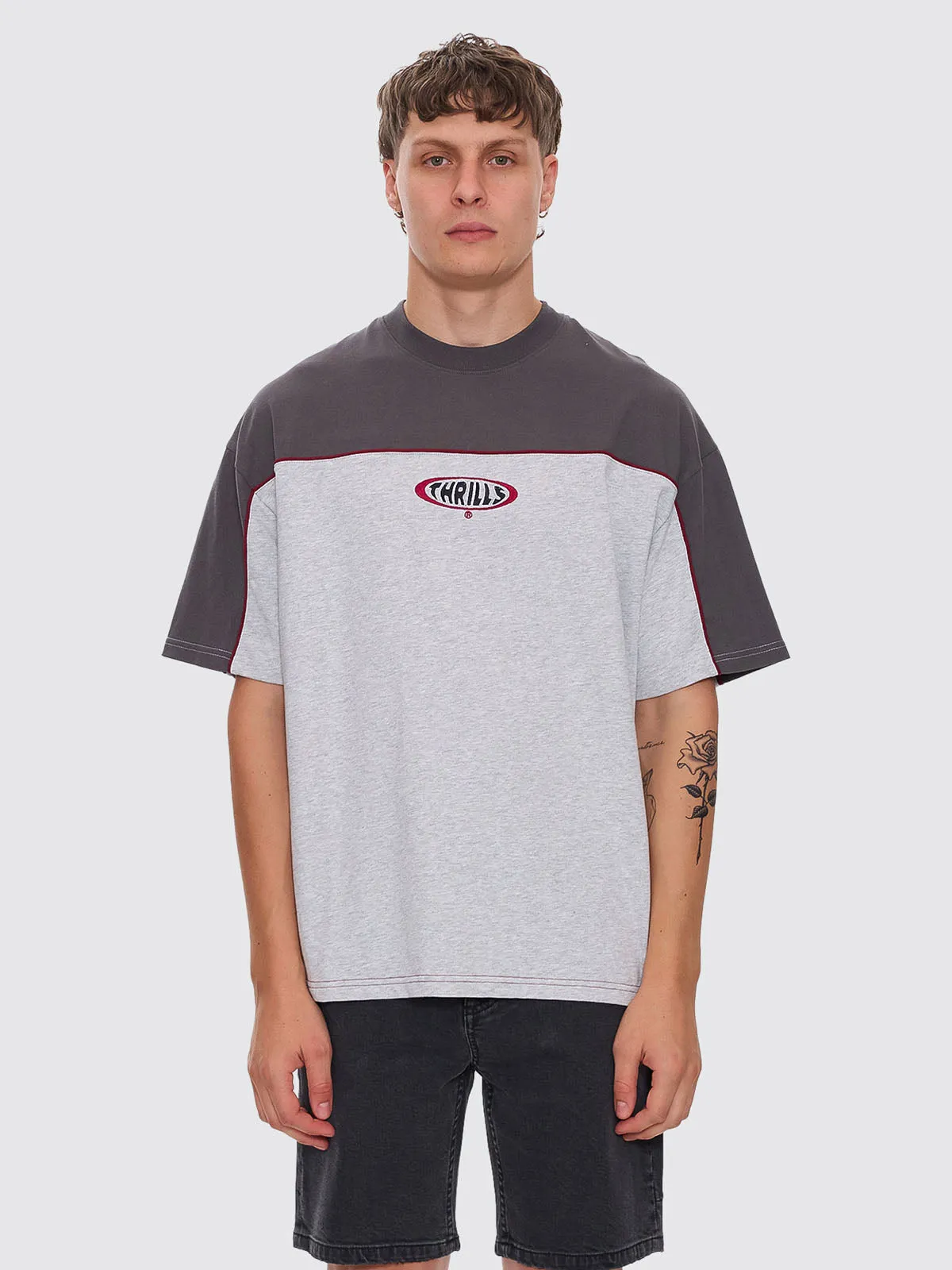 Shadowless Box Fit Oversize Tee - Snow Marle sold by Thrills