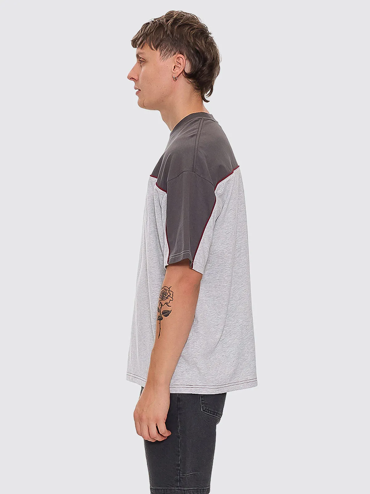 Shadowless Box Fit Oversize Tee - Snow Marle sold by Thrills product image thumbnail 3