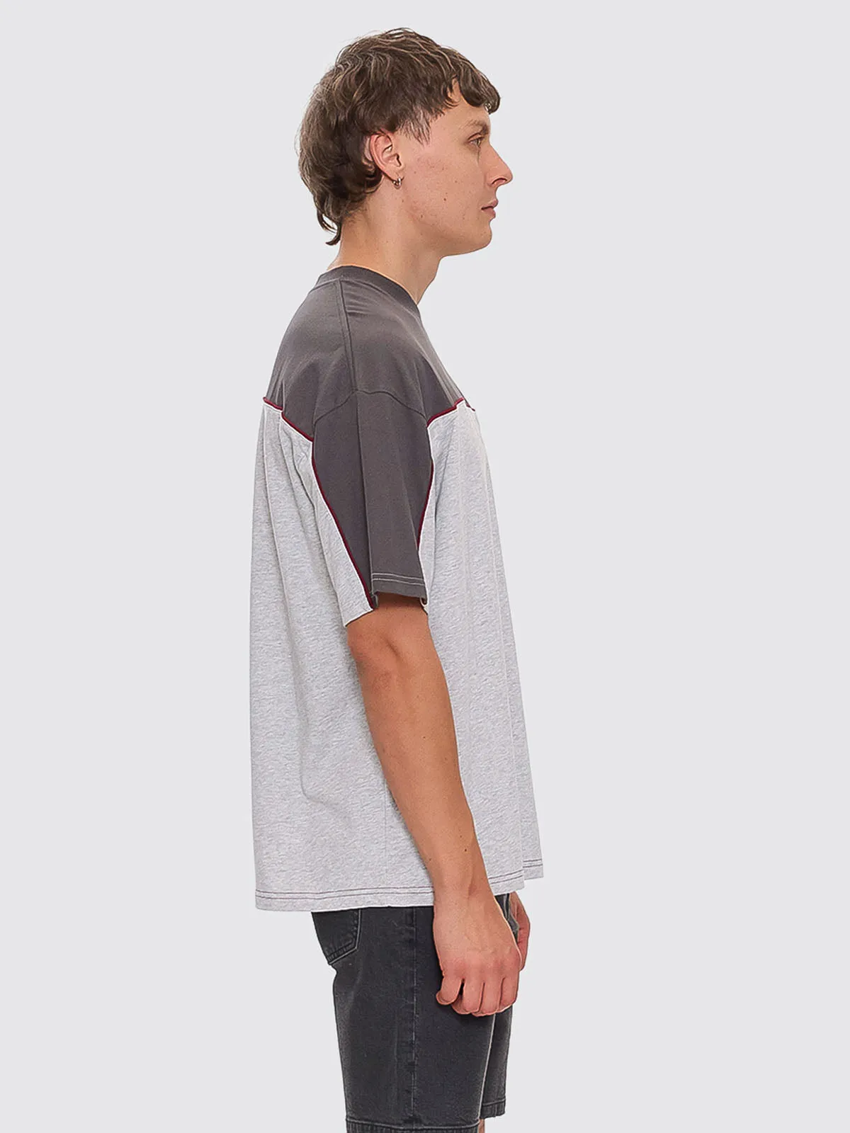 Shadowless Box Fit Oversize Tee - Snow Marle sold by Thrills product image thumbnail 5