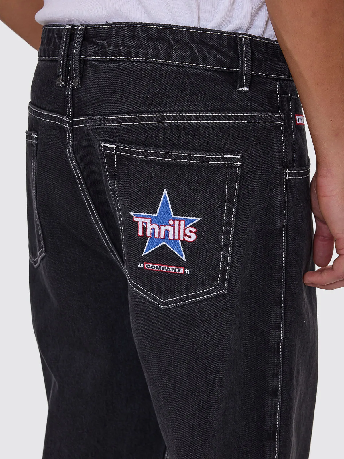 Victory League Big Slacker Denim Jean - Aged Black sold by Thrills product image thumbnail 2