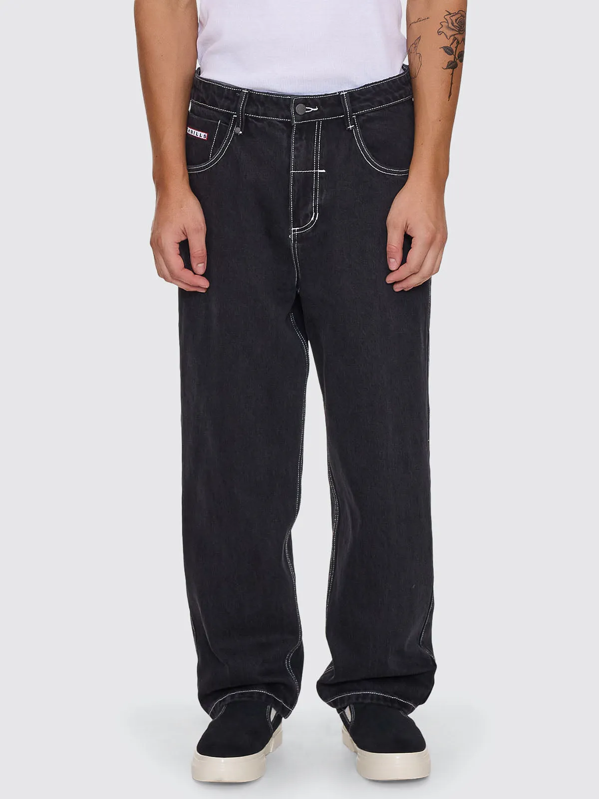 Victory League Big Slacker Denim Jean - Aged Black sold by Thrills