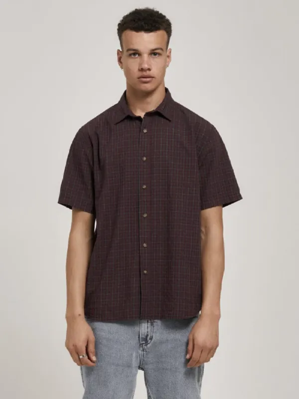 Higher Magic Check Short Sleeve Shirt - Fig sold by Thrills