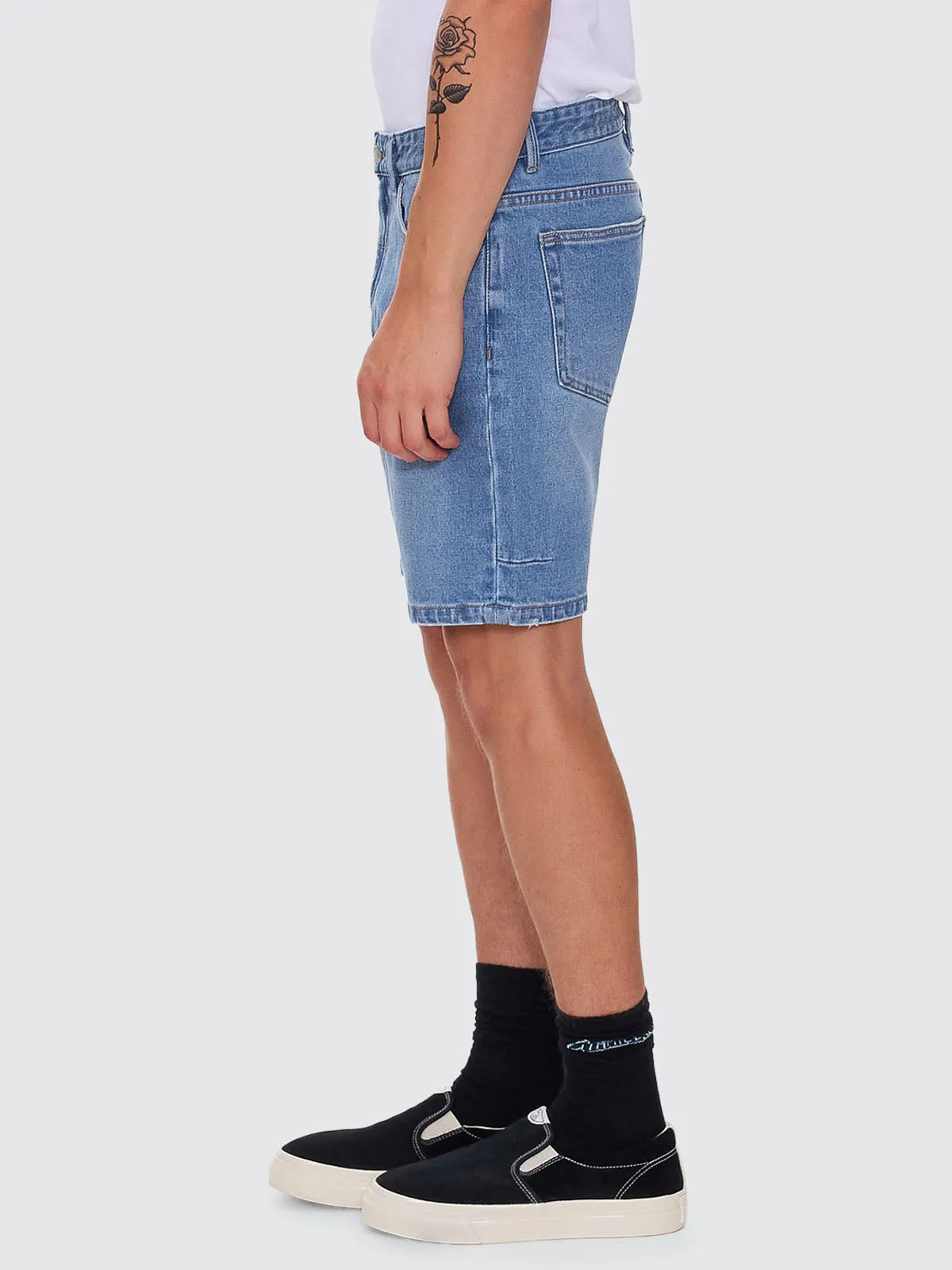 Bones Hemmed Denim Short - Dark Dust Blue sold by Thrills product image thumbnail 3